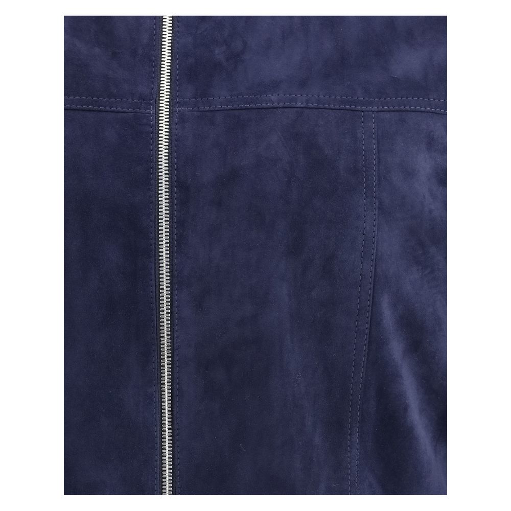 Brunello Cucinelli Brown Suede Leather Jacket for Effortless Sophistication