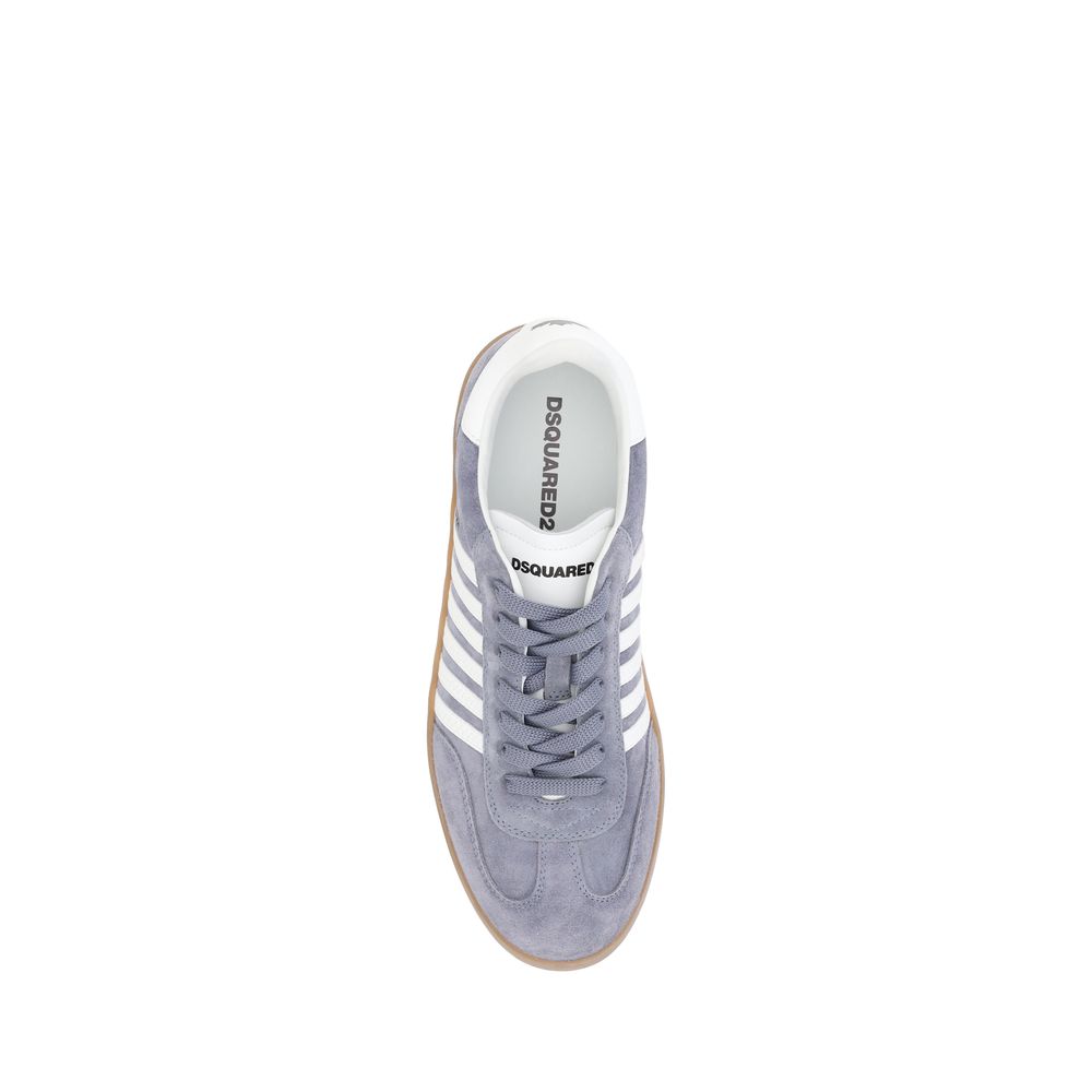 Dsquared² Red Suede Boxer Sneakers Luxury Urban Footwear