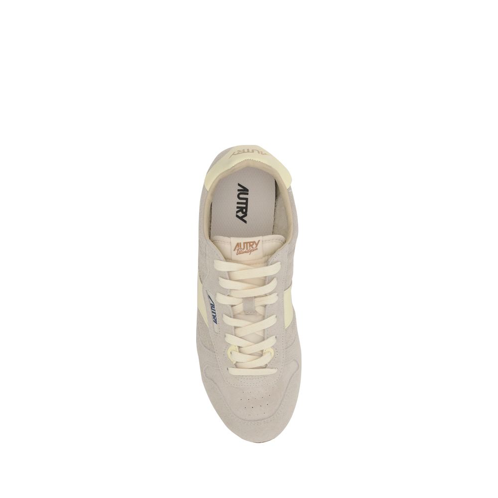 Autry White Premium Suede Windspin Low Sneakers