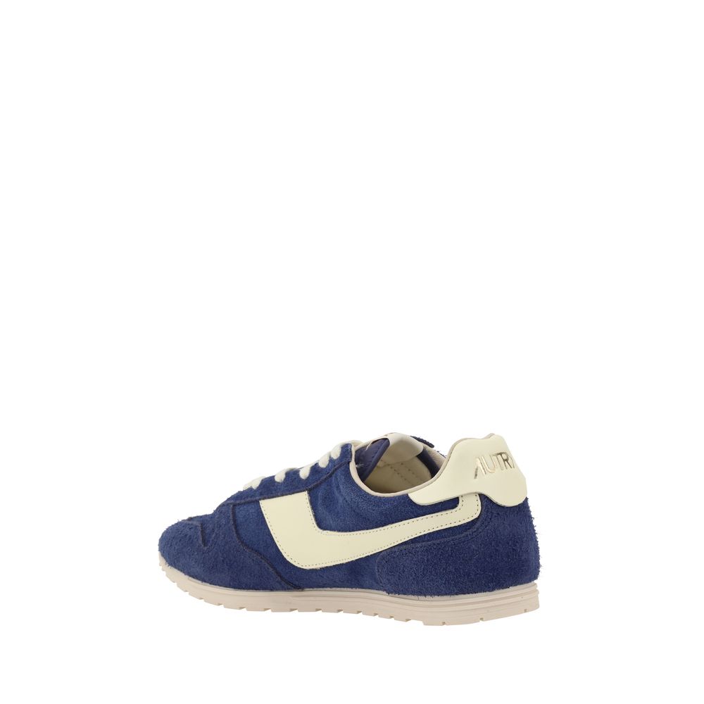 Autry White Premium Suede Windspin Low Sneakers
