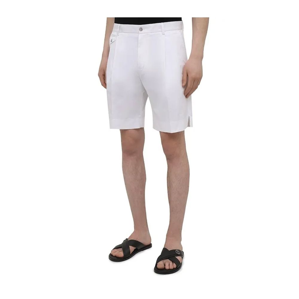 Dolce & Gabbana White Cotton Short for Effortless Elegance