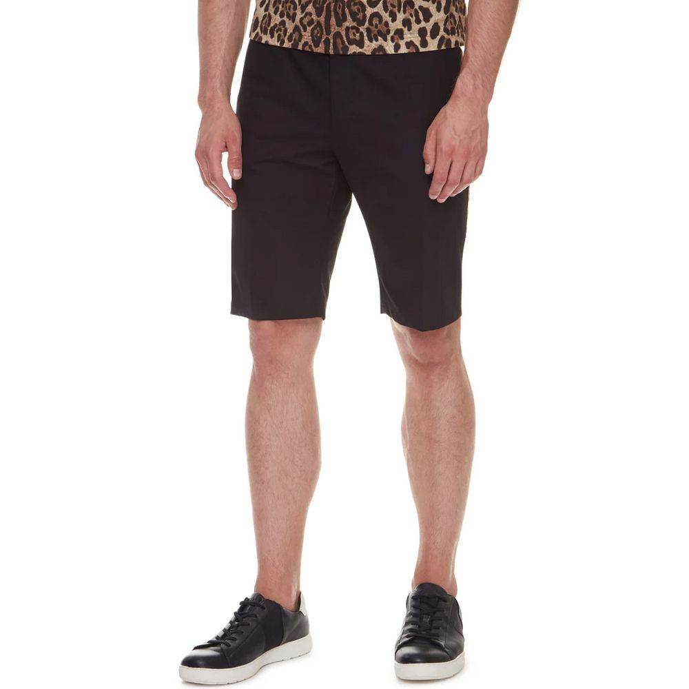 Dolce & Gabbana Black Cotton Short with Signature Detail