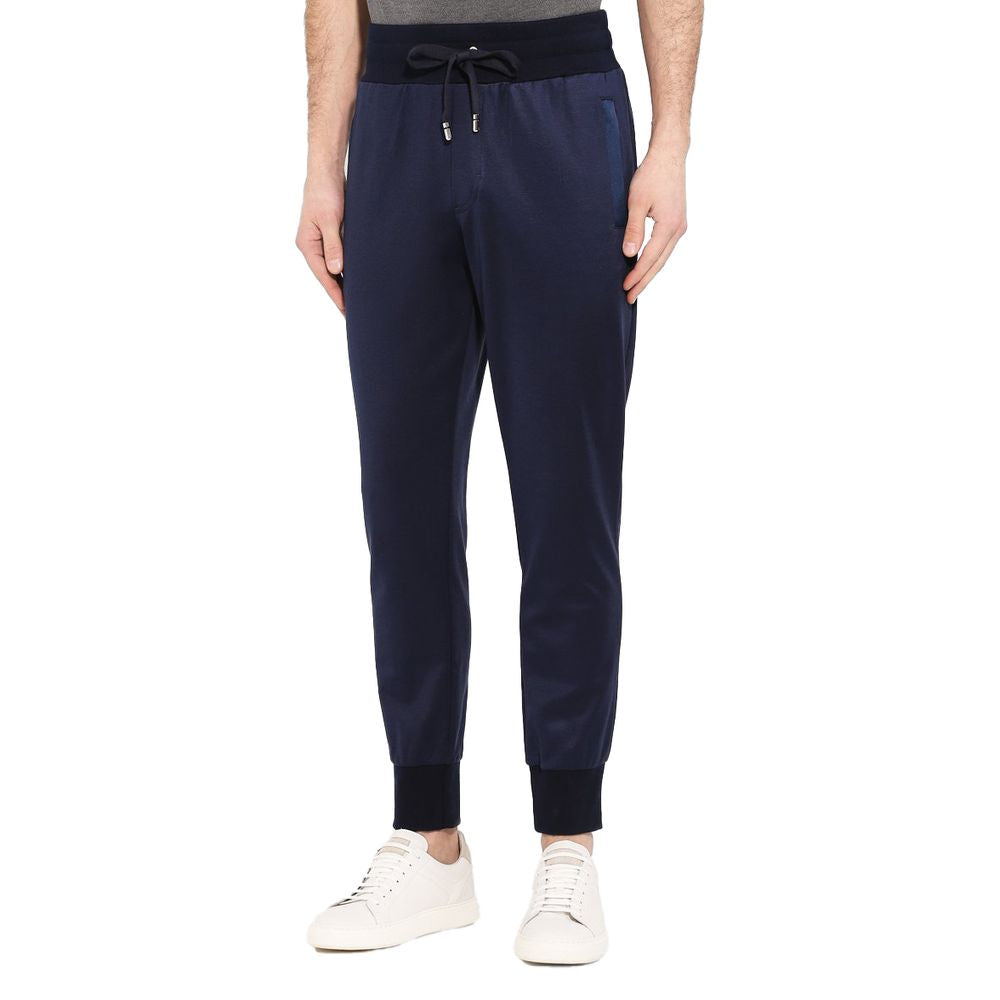 Dolce & Gabbana Blue Silk Jeans & Pant for Effortless Elegance