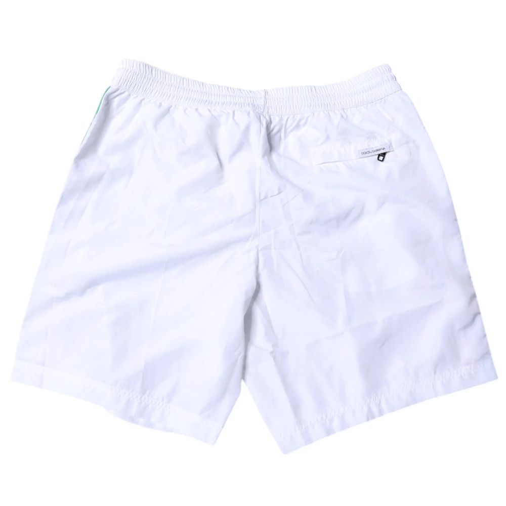 Dolce & Gabbana White Cotton Swimwear For Luxurious Summer Days