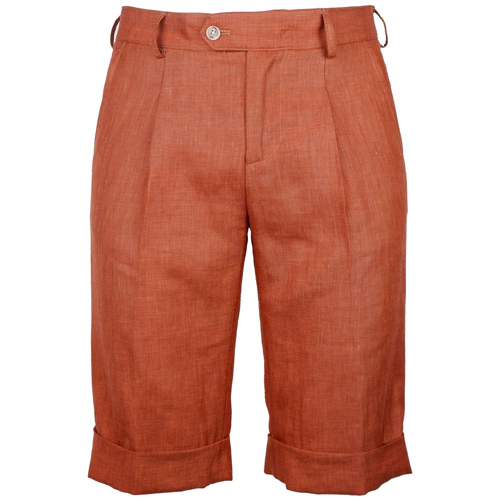 Loro Piana Brown Linen Short for Effortless Elegance