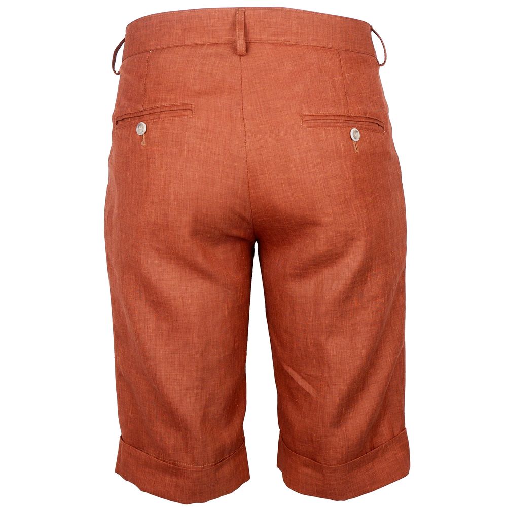 Loro Piana Brown Linen Short for Effortless Elegance