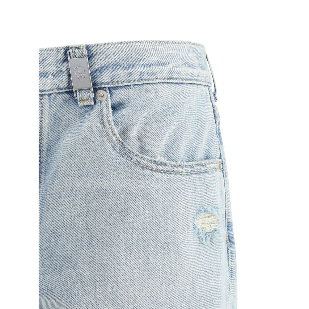 Alexander McQueen Blue Denim Jeans: Timeless Elegance Redefined