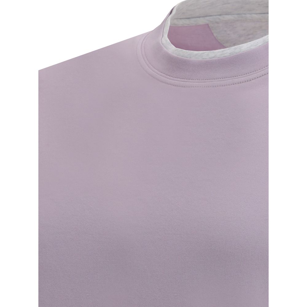 Brunello Cucinelli White Cotton T-Shirt in Timeless Monochrome Elegance
