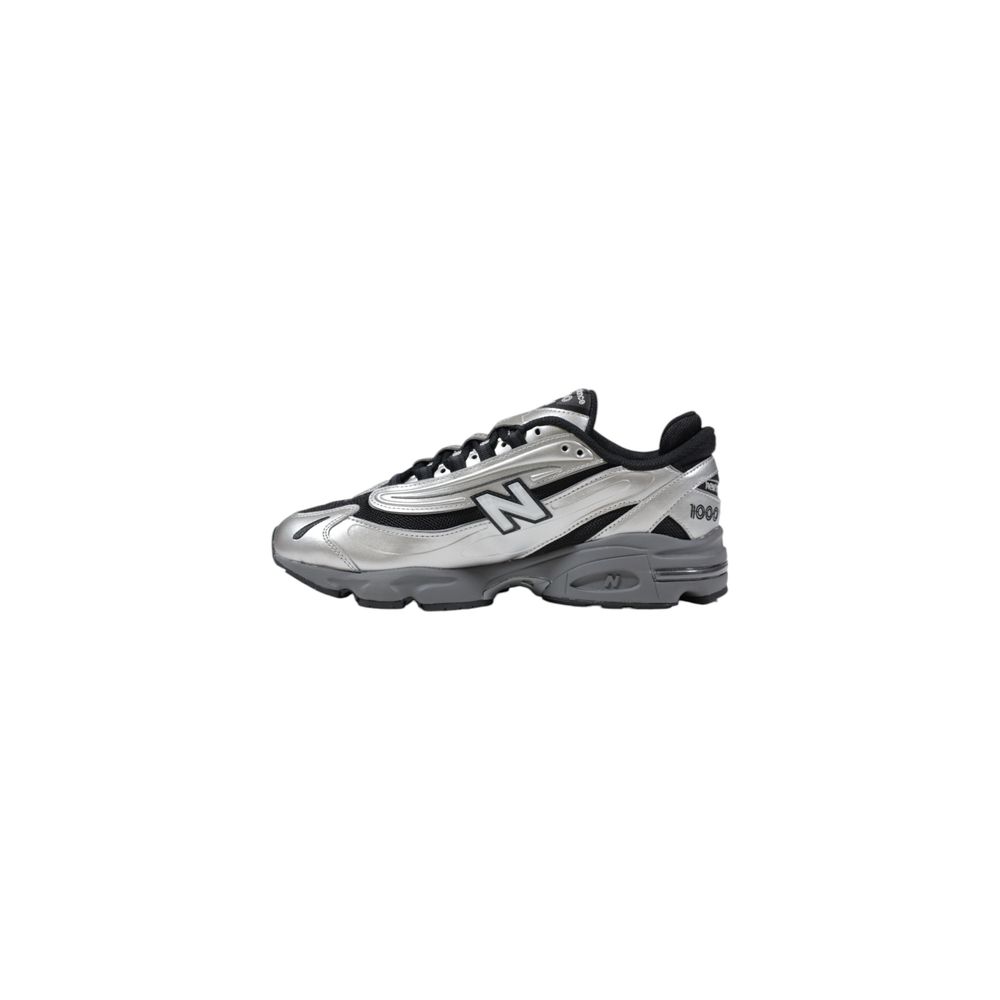 New Balance Silver Synthetic Sneaker for Elevated Style