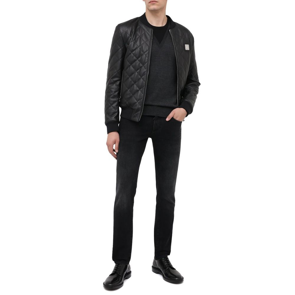 Dolce & Gabbana Gray Wool Sweater For Timeless Elegance