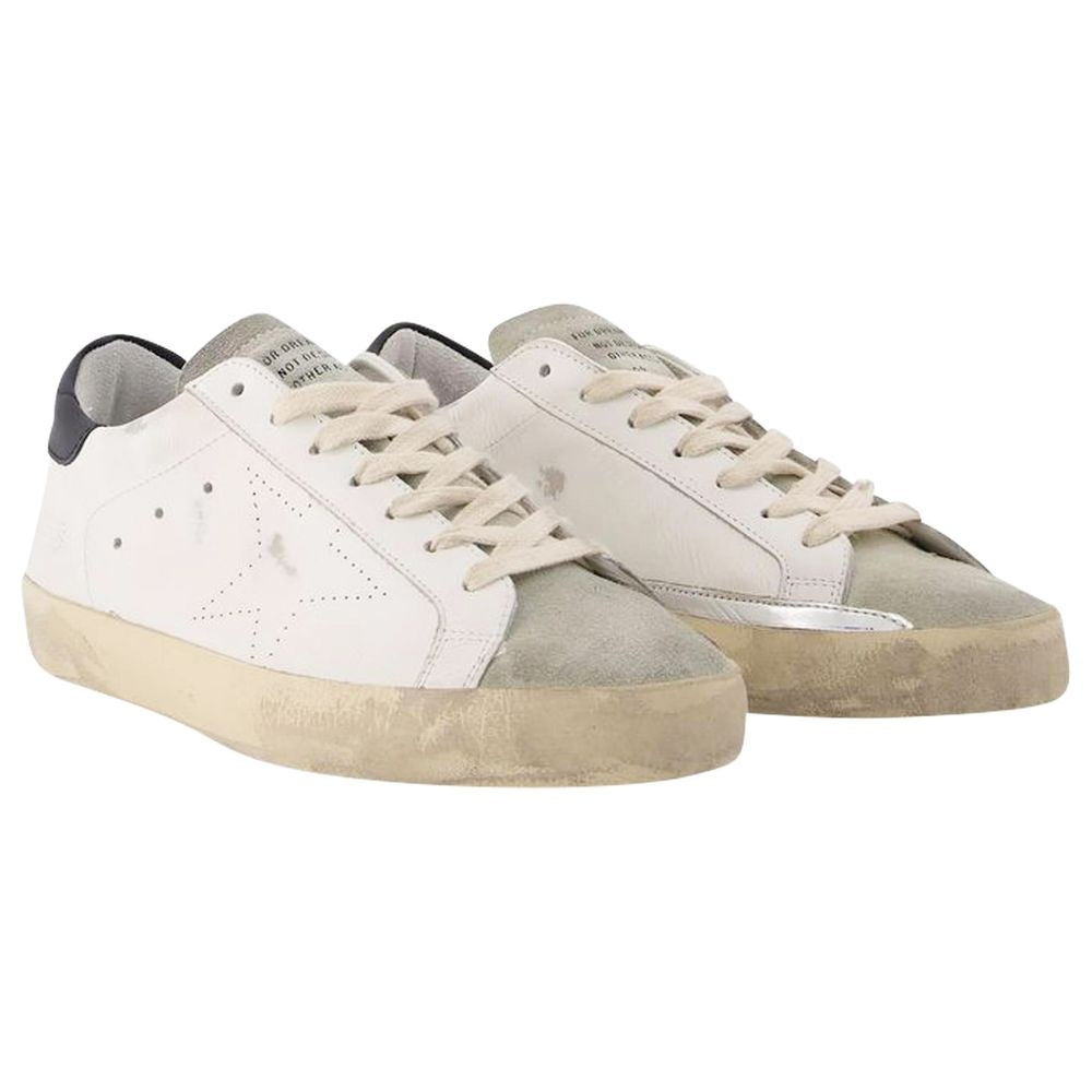 Golden Goose White Calfskin Sneaker with Iconic Design