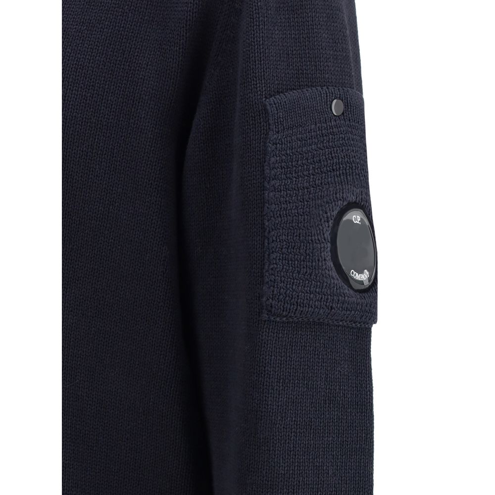 C.P. Company Navy Cotton Sweater in Urban Sophistication