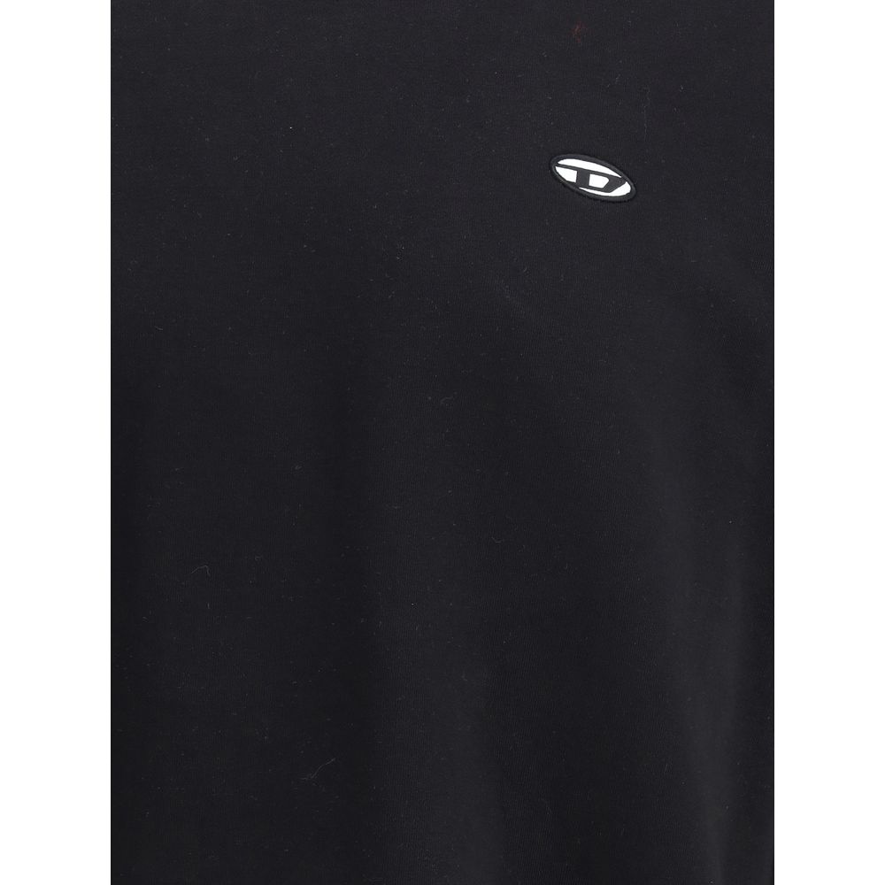 Diesel Grey Cotton Sweatshirt for Elevated Casual Style