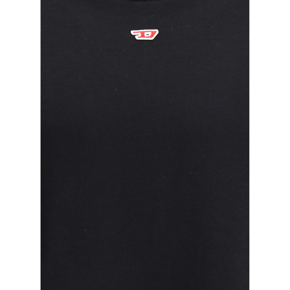 Diesel Grey Cotton S-Boxt-D Sweatshirt for Effortless Urban Elegance
