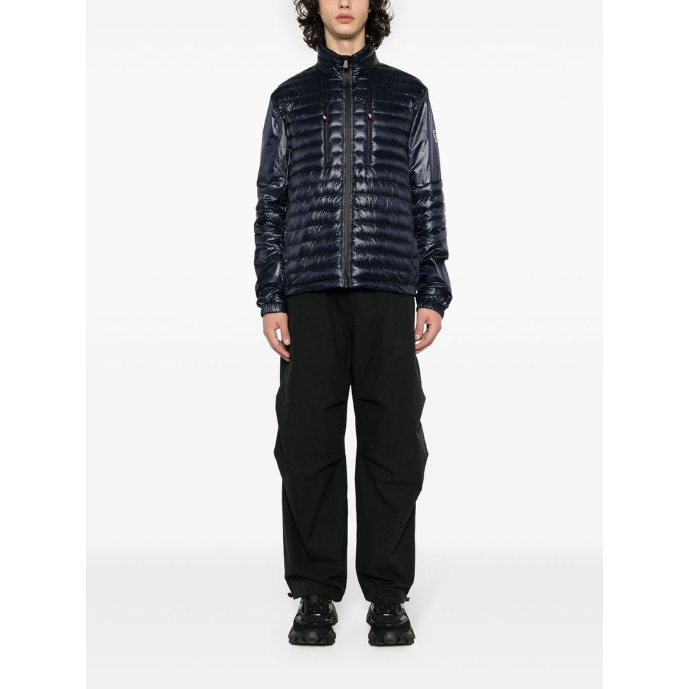 Moncler Blue Down Jacket - Elegant Alpine Outerwear Statement