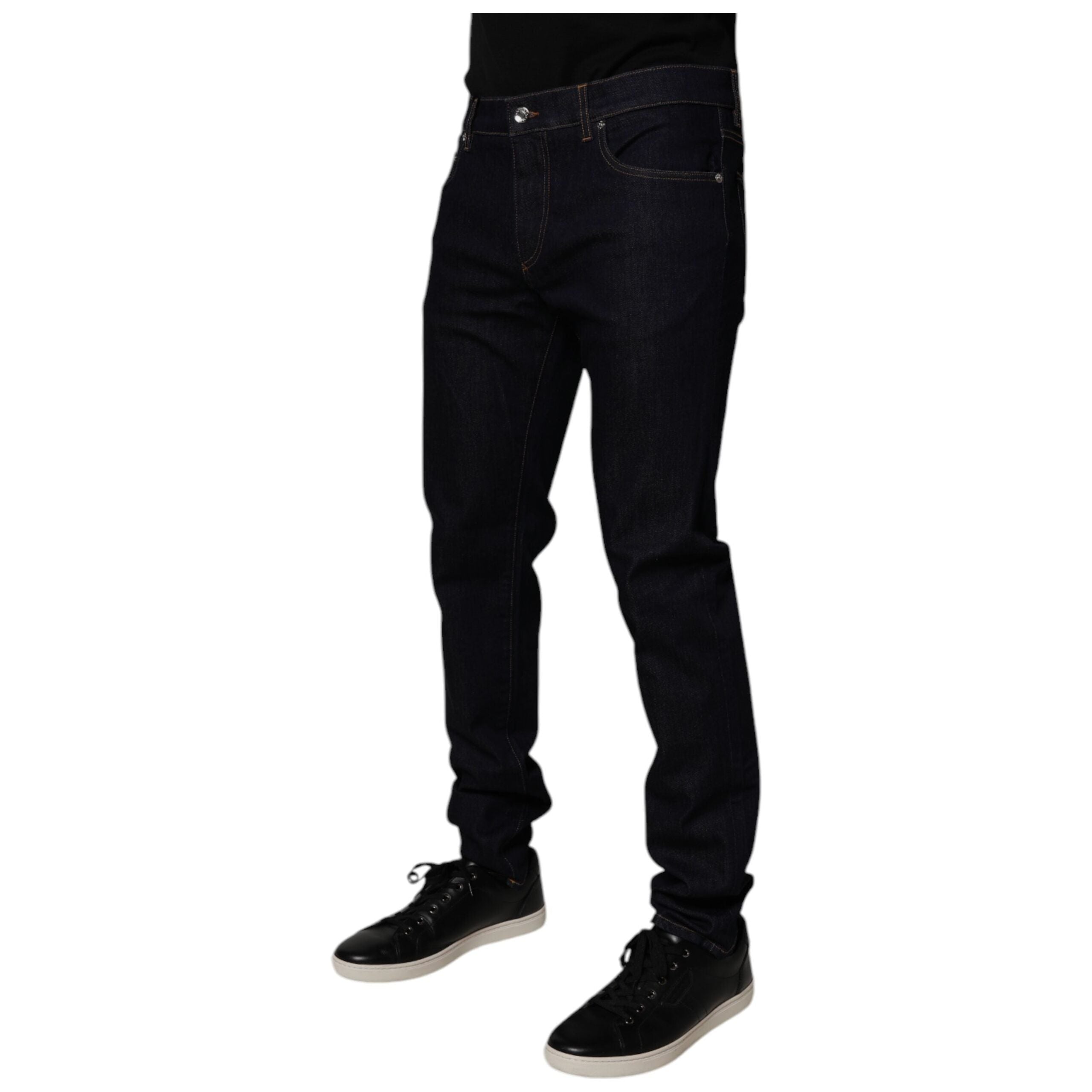 Dolce & Gabbana Black Cotton Stretch Skinny Denim Jeans