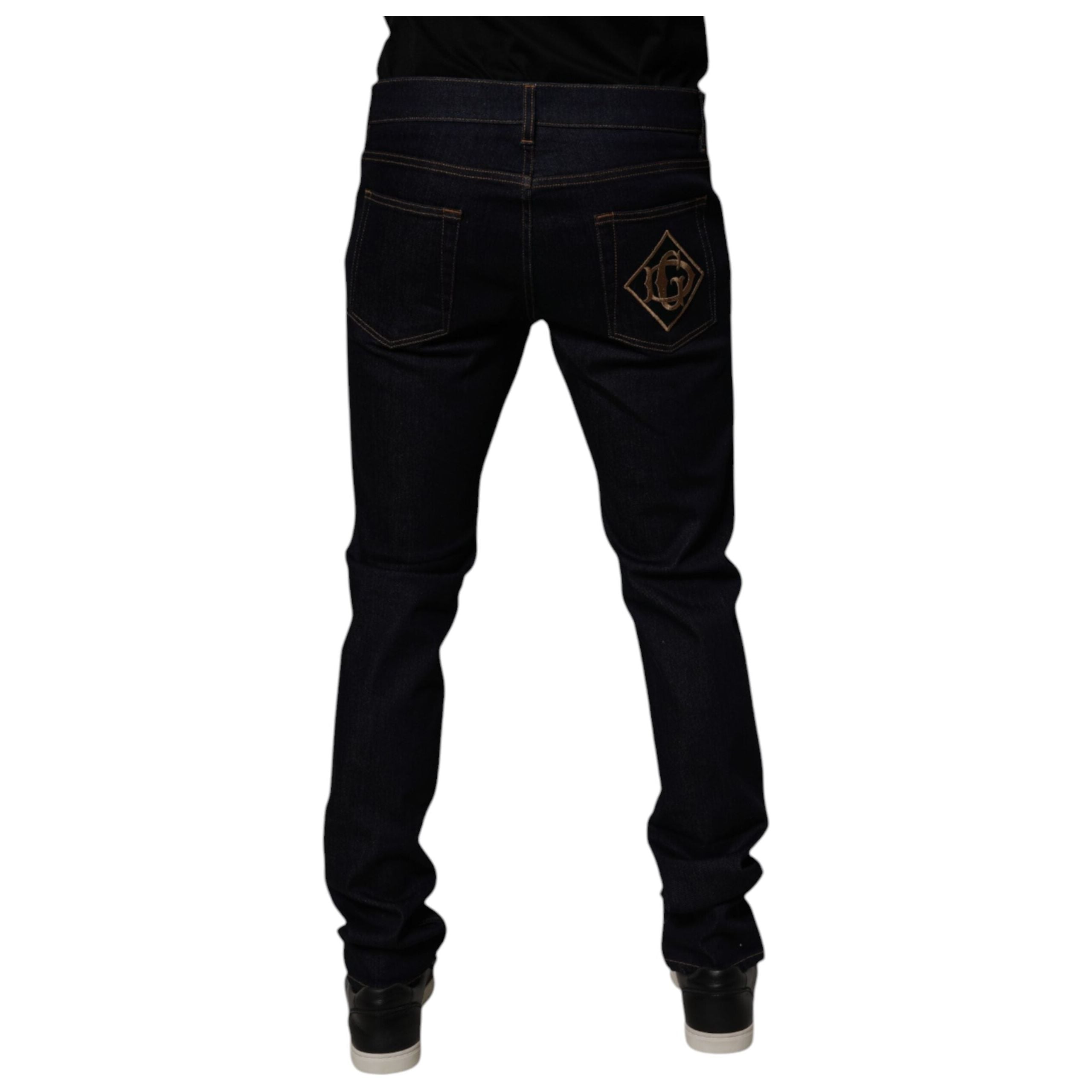 Dolce & Gabbana Black Cotton Stretch Skinny Denim Jeans
