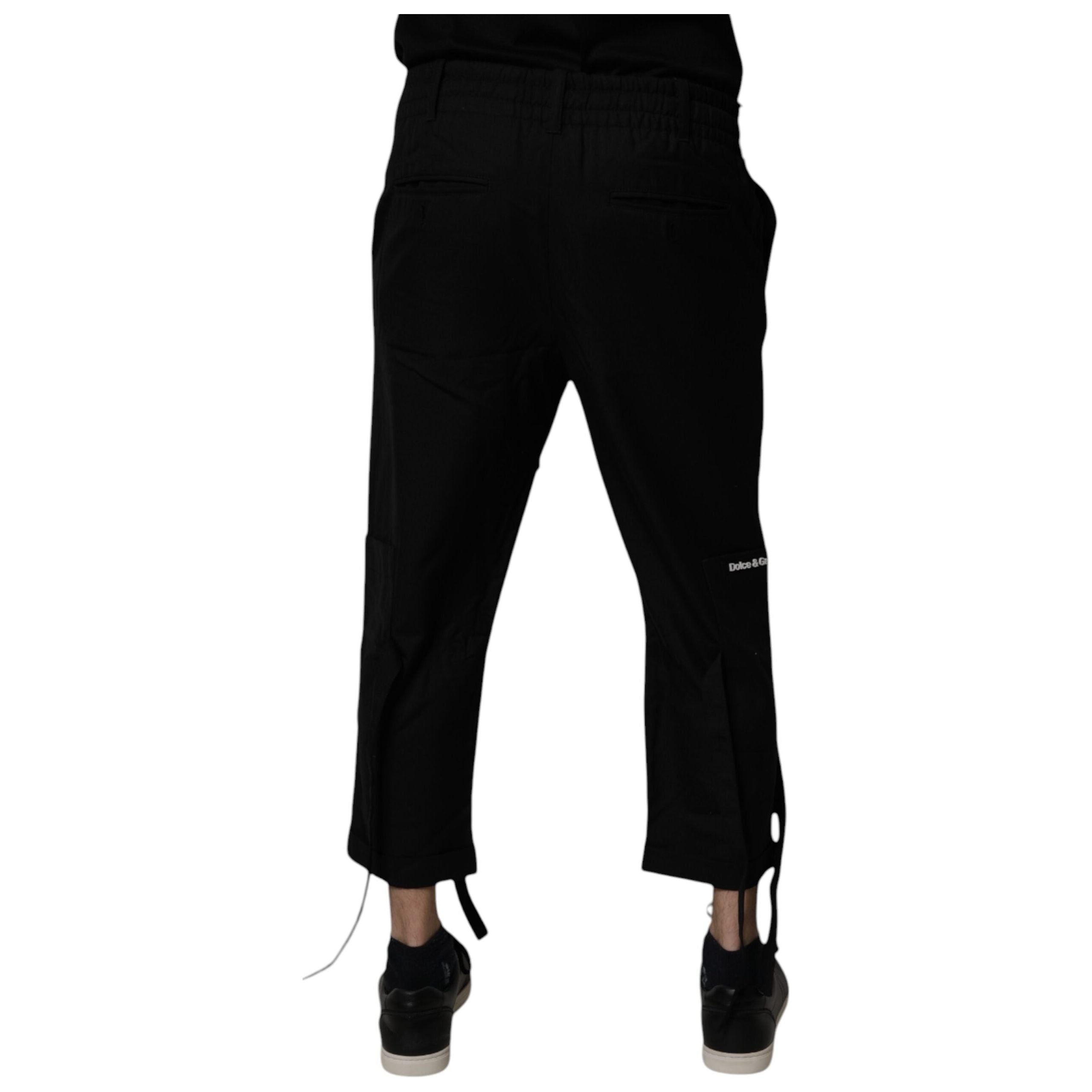 Dolce & Gabbana Black Virgin Wool Cropped Pants