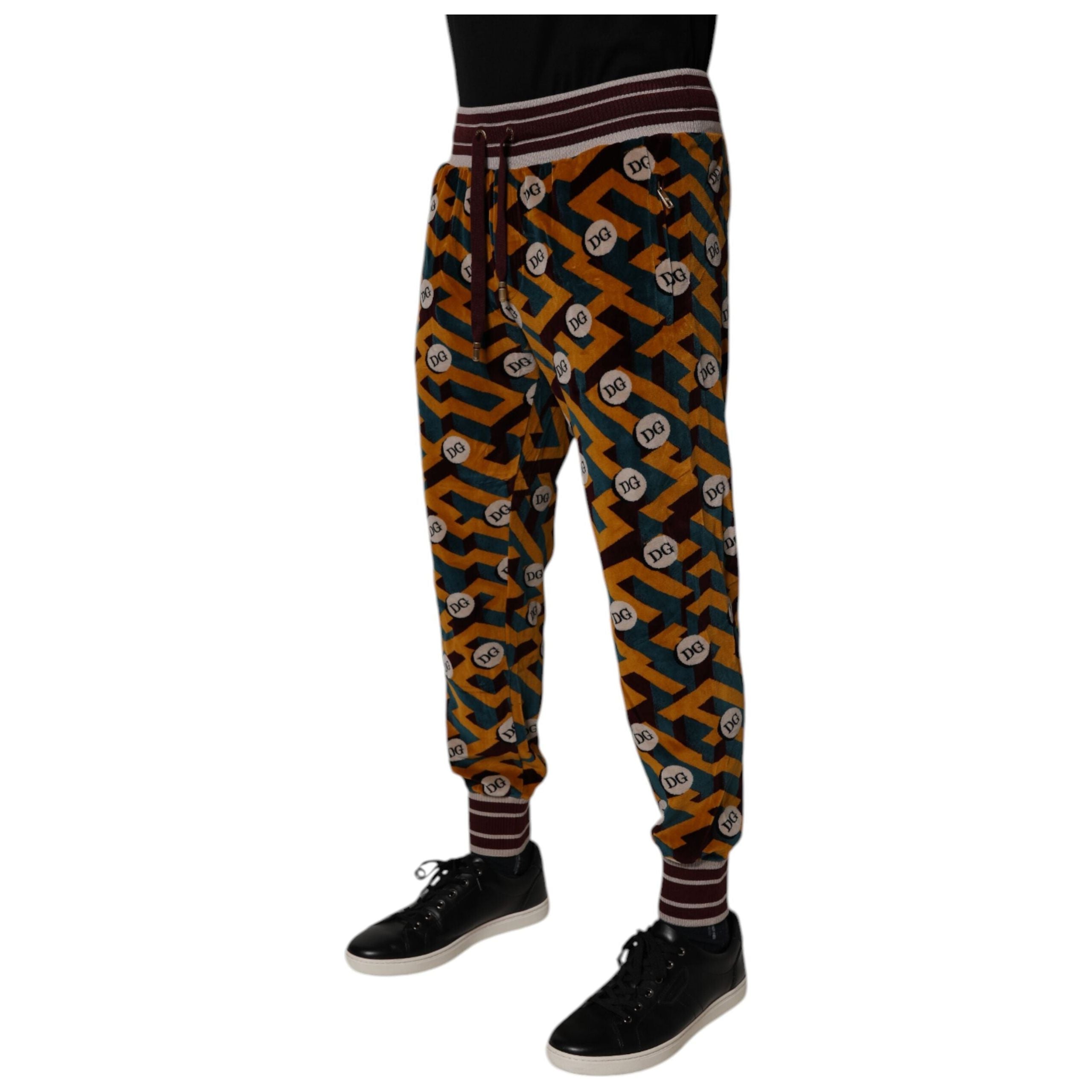 Dolce & Gabbana Multicolor Cotton Jogger Sweatpants