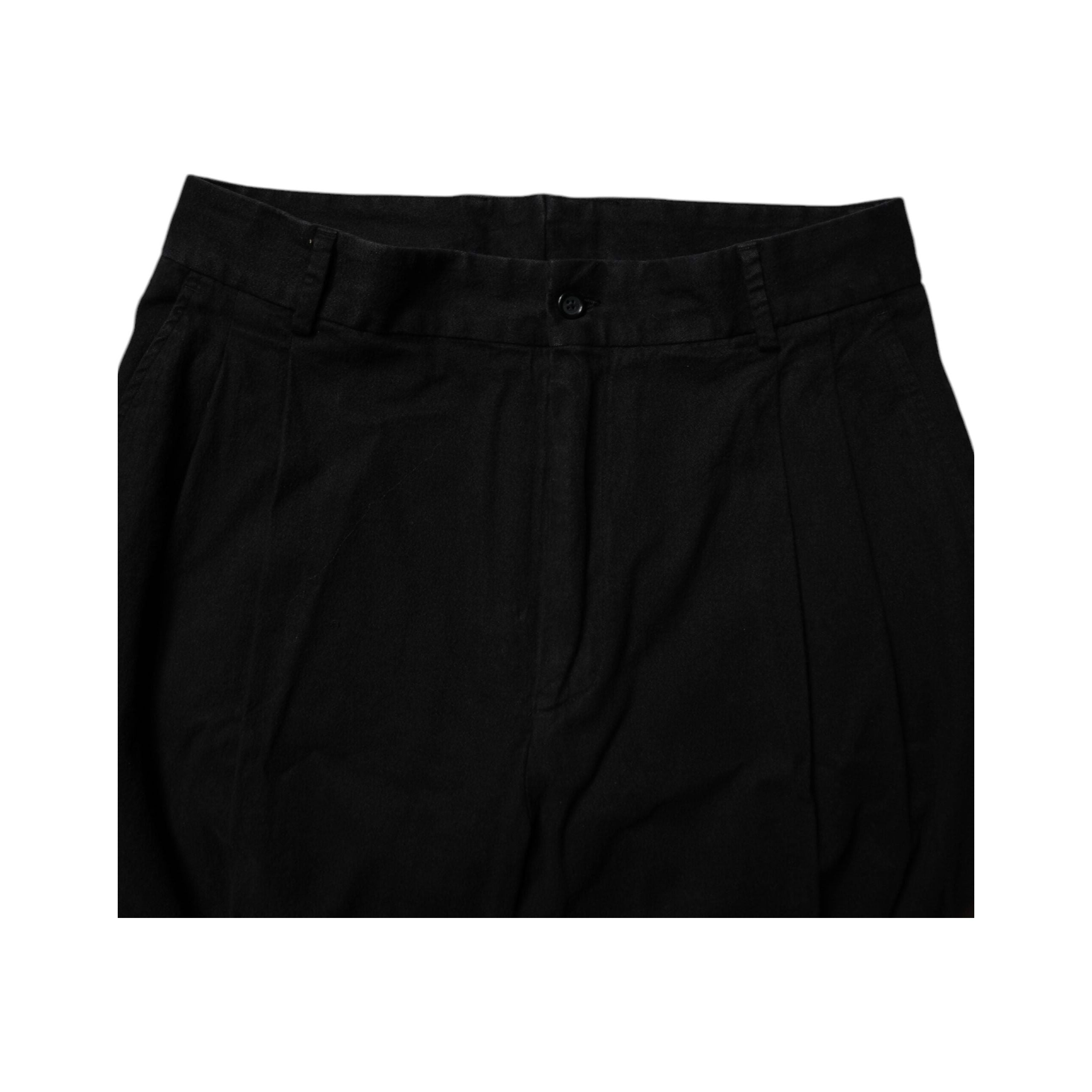 Dolce & Gabbana Black Cotton Stretch Skinny Pants Elegance