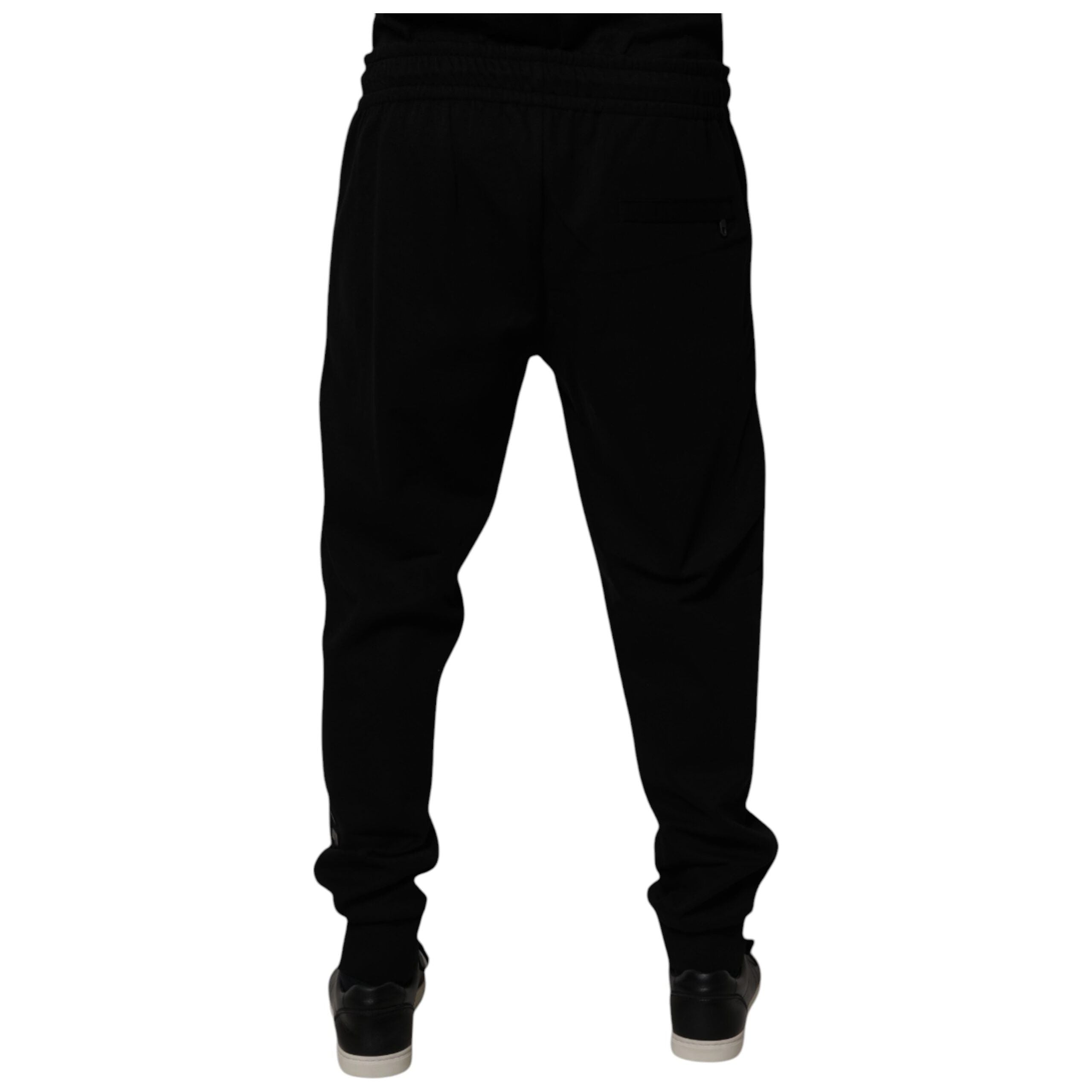 Dolce & Gabbana Black Cotton Blend Jogger Sweatpants