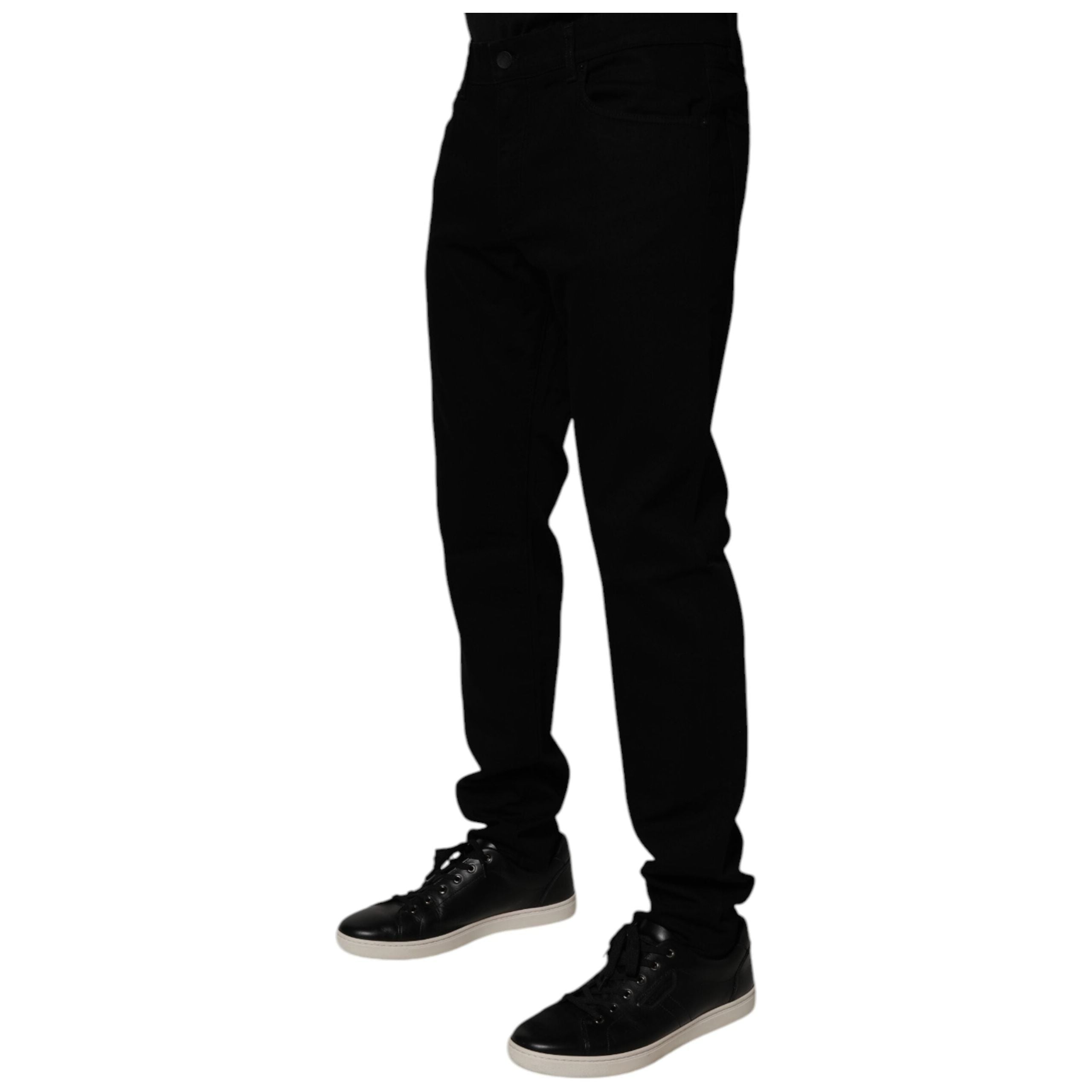Dolce & Gabbana Black Cotton Stretch Slim Fit Denim Jeans