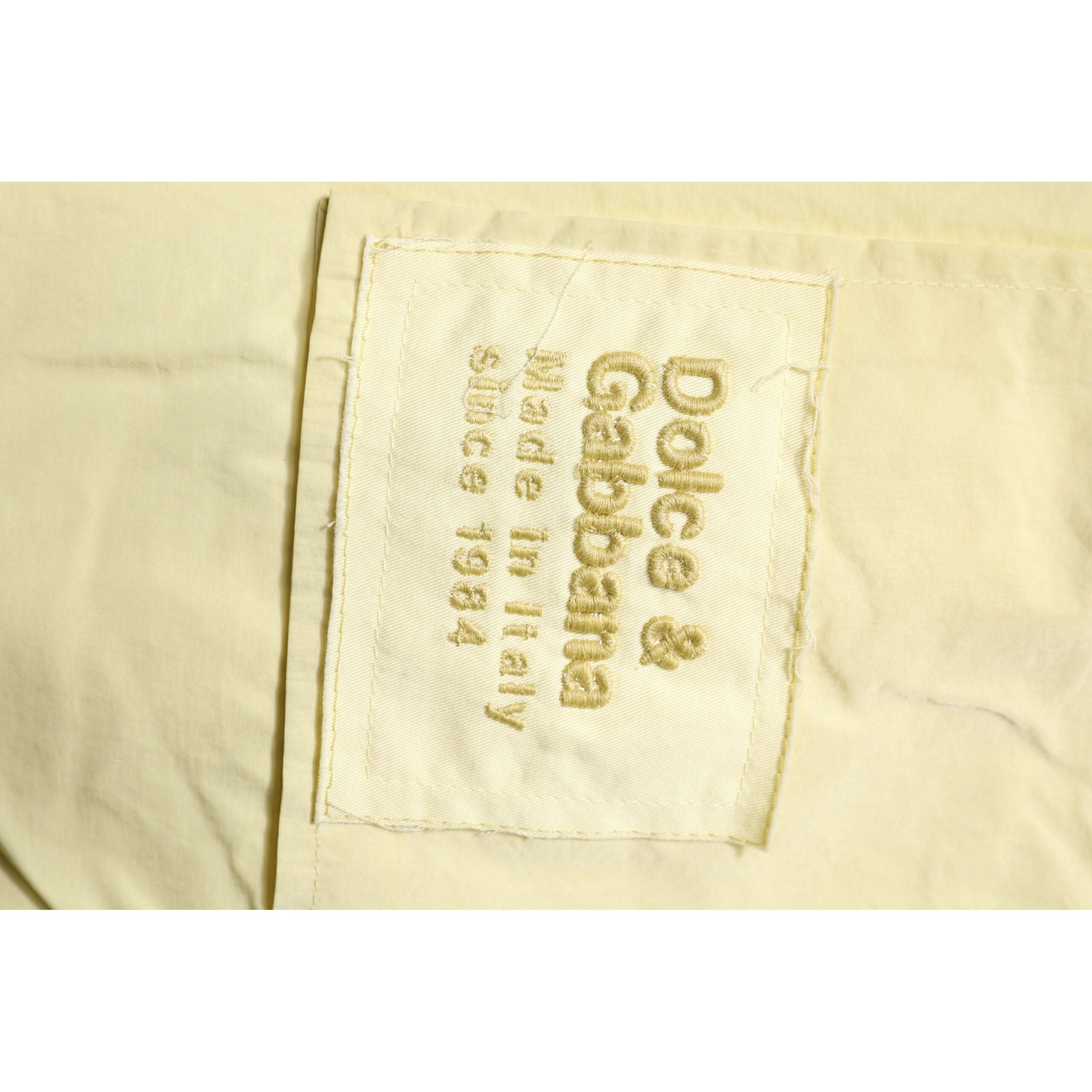 Dolce & Gabbana Yellow Nylon Cargo Chain Jogger Pants