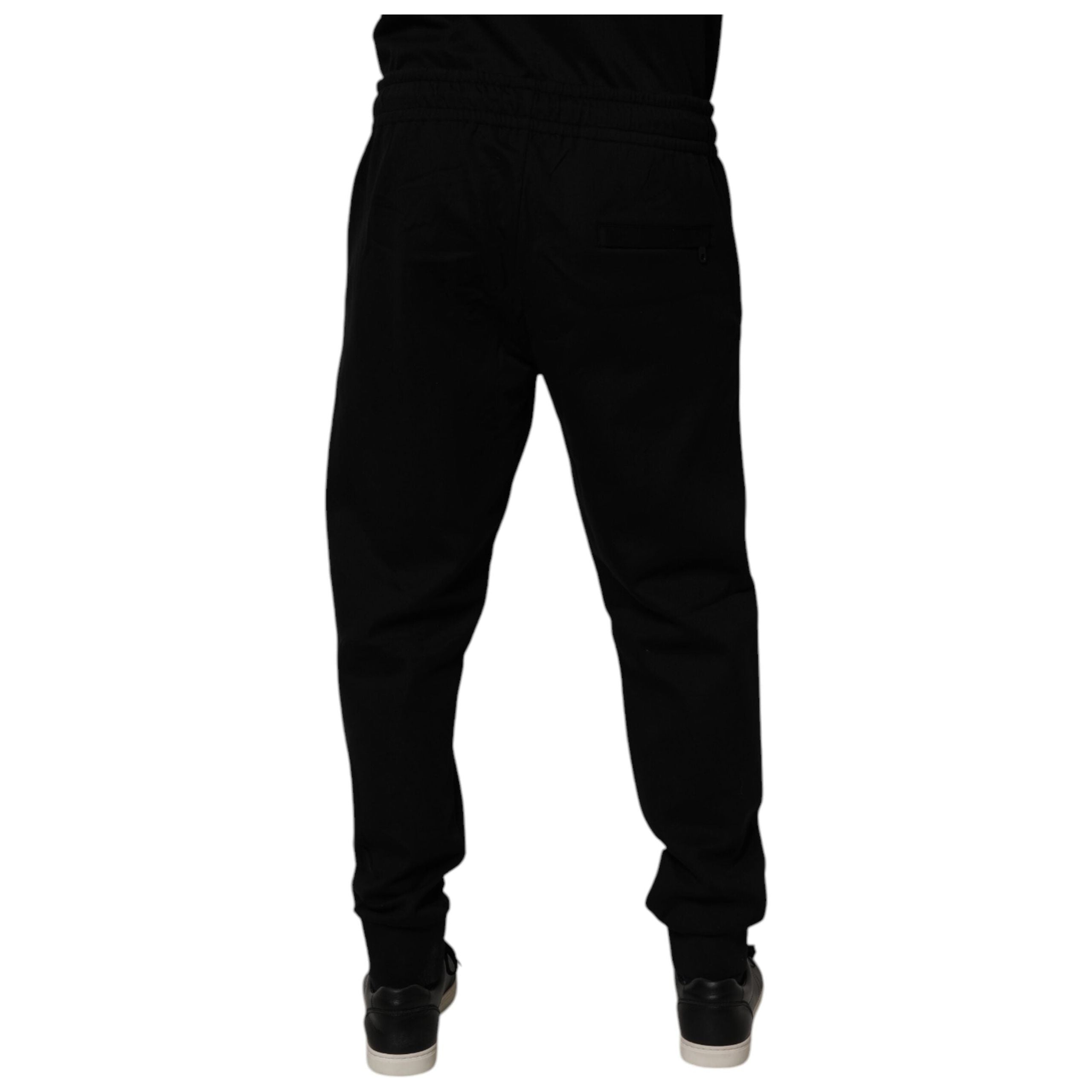 Dolce & Gabbana Black Cotton Blend Jogger Sweatpants Pants