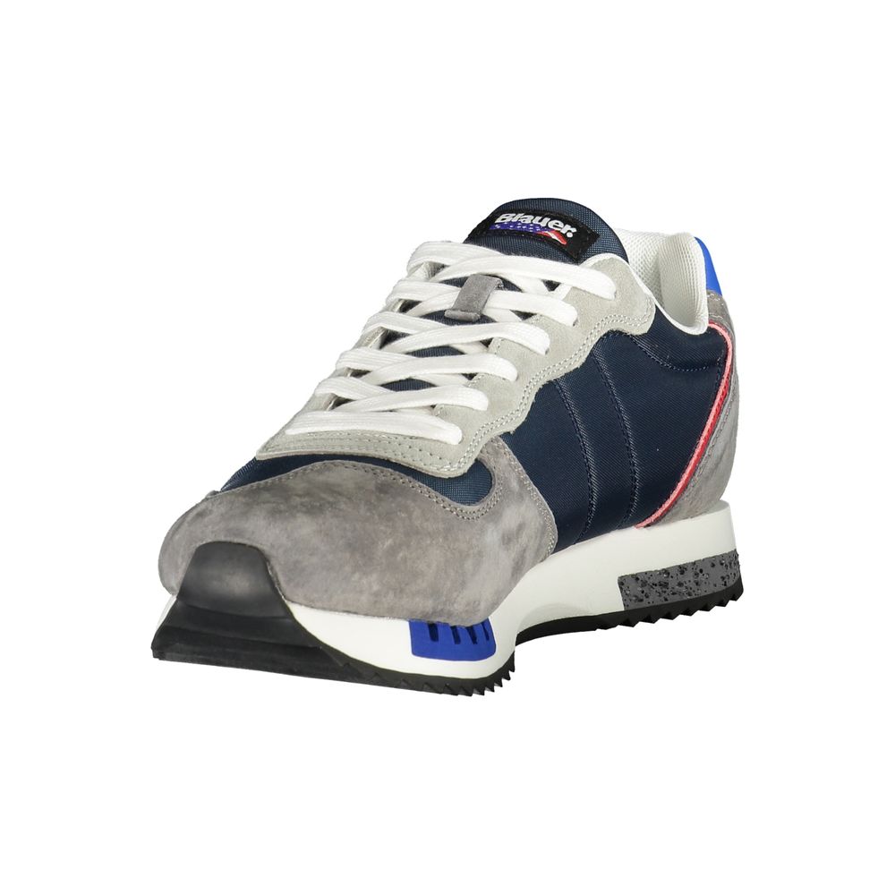 Blauer Gray Leather Luxury Sneaker for Effortless Elegance