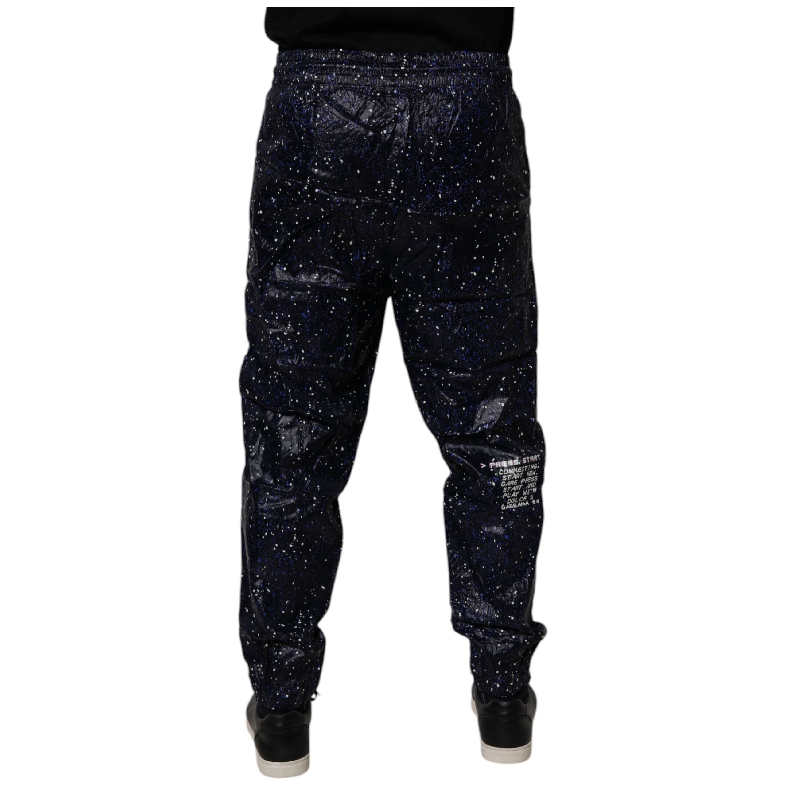 Dolce & Gabbana Dark Blue Cotton Jogger Pants