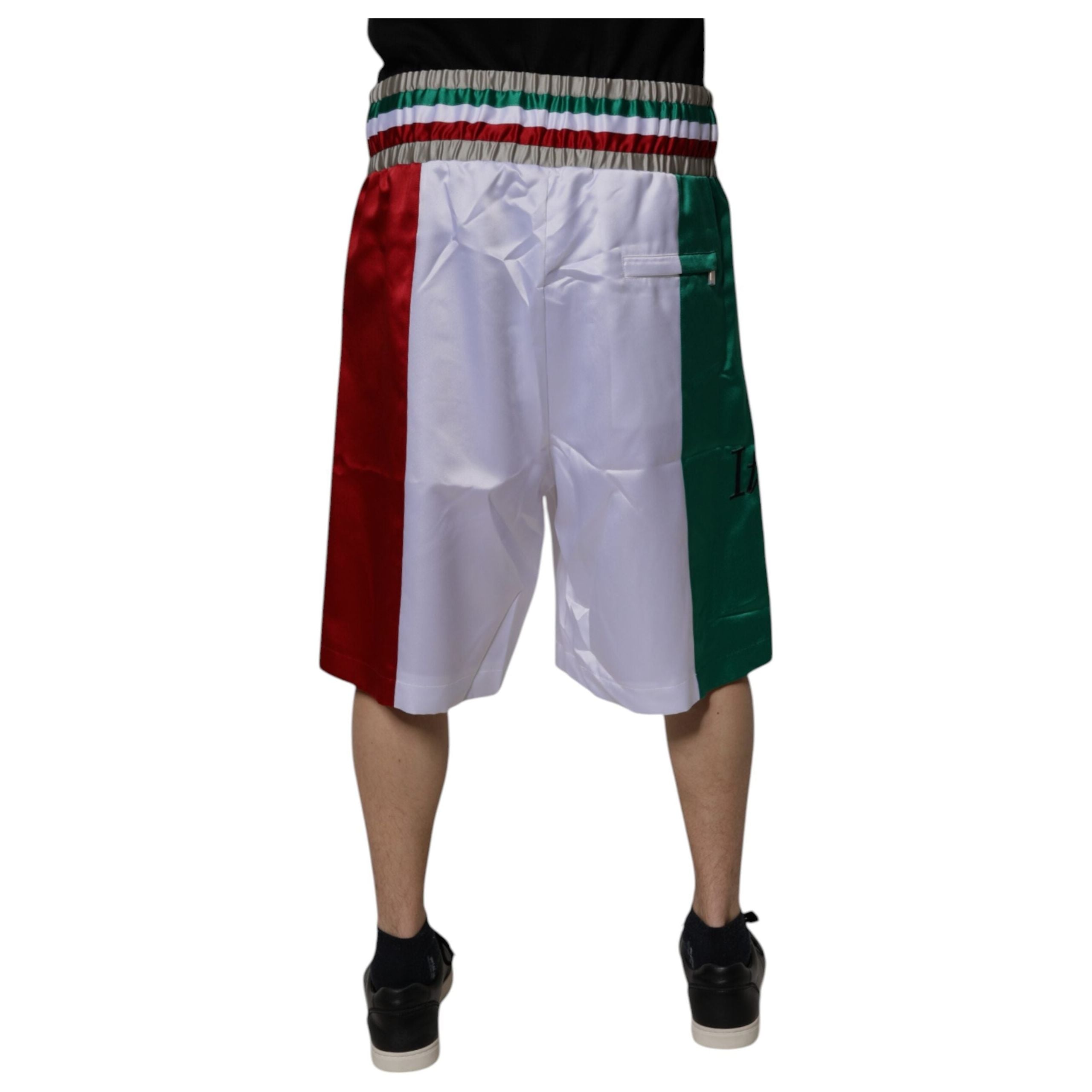 Dolce & Gabbana Multicolor Cotton Italia Bermuda Shorts