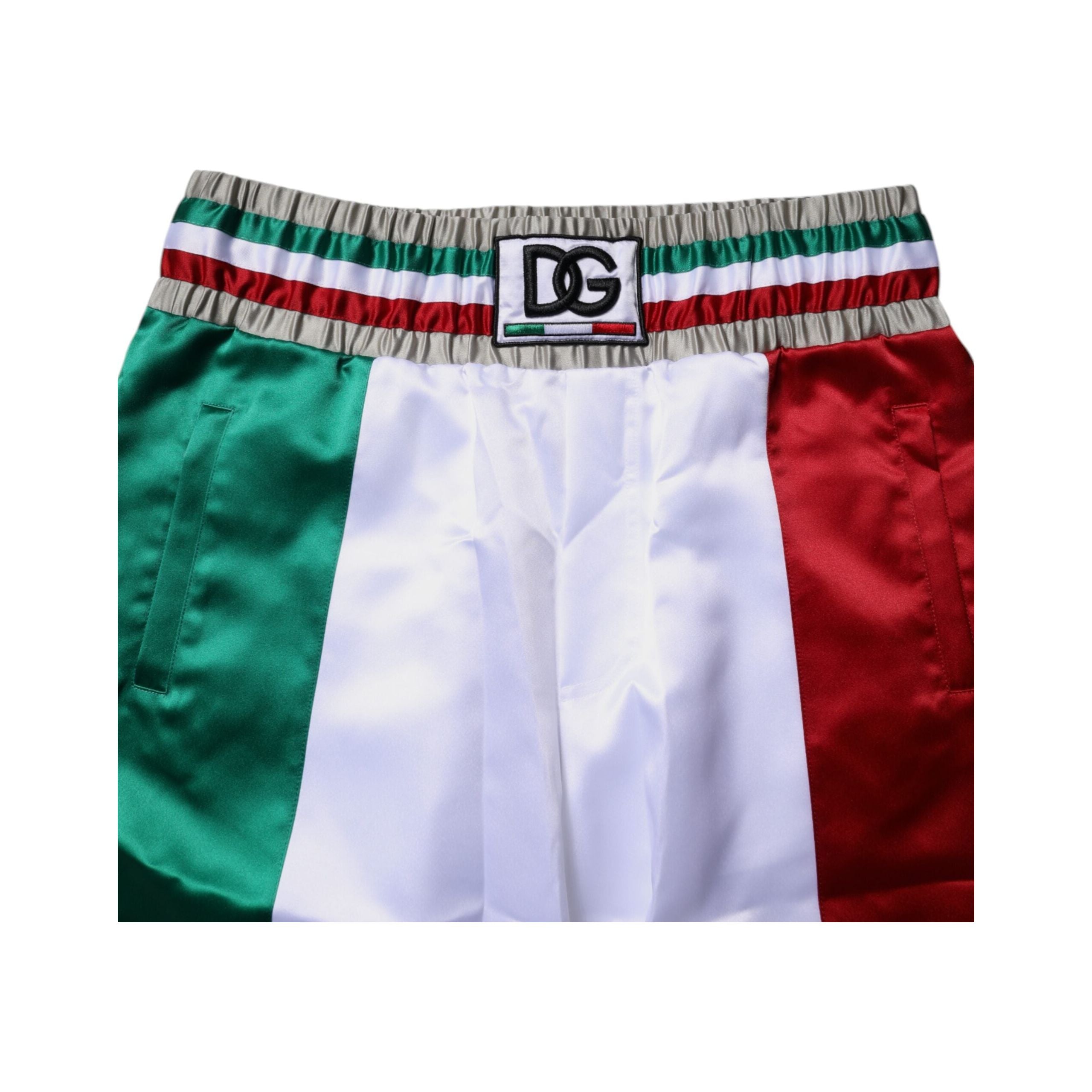 Dolce & Gabbana Multicolor Cotton Italia Bermuda Shorts