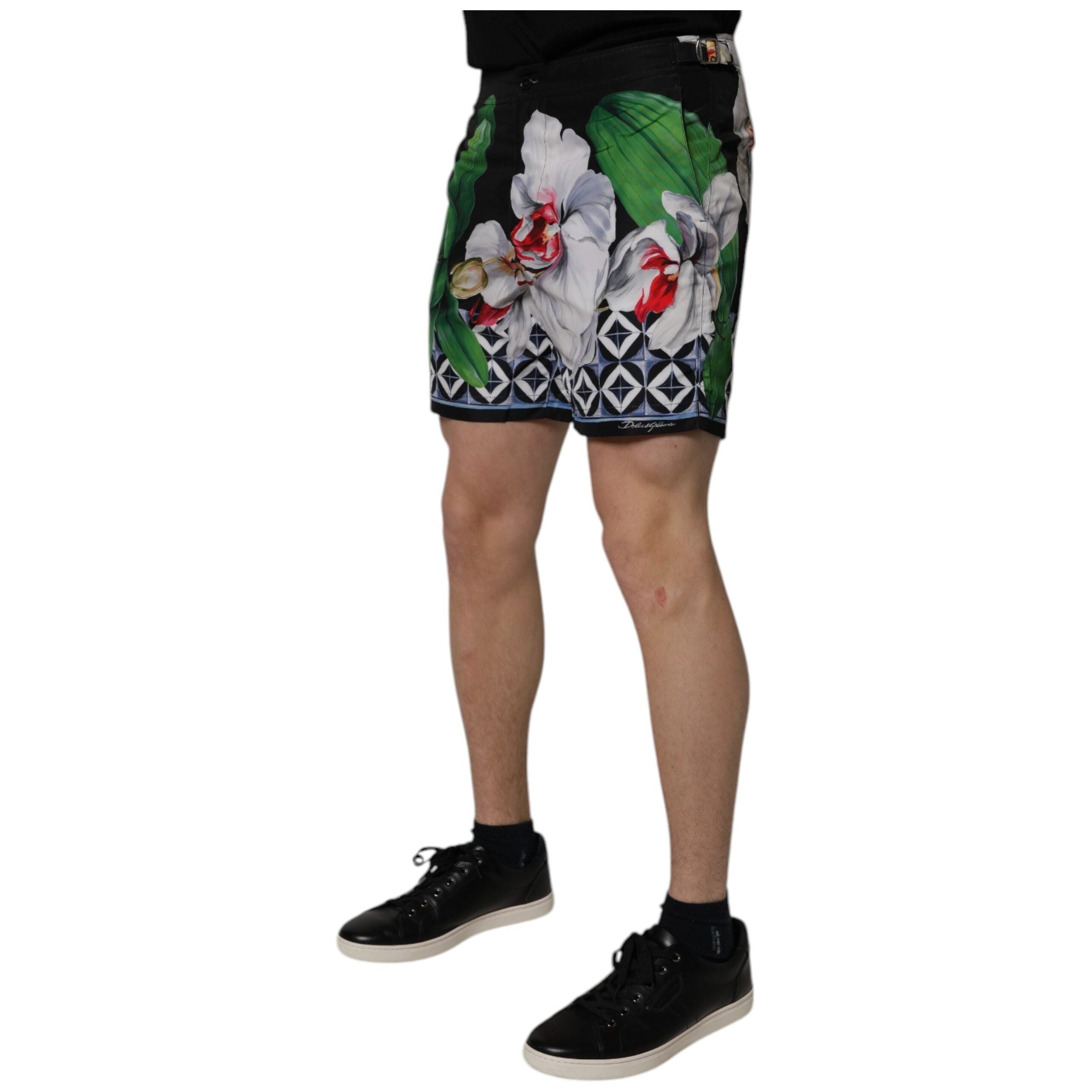 Dolce & Gabbana Multicolor Floral Cotton Bermuda Shorts