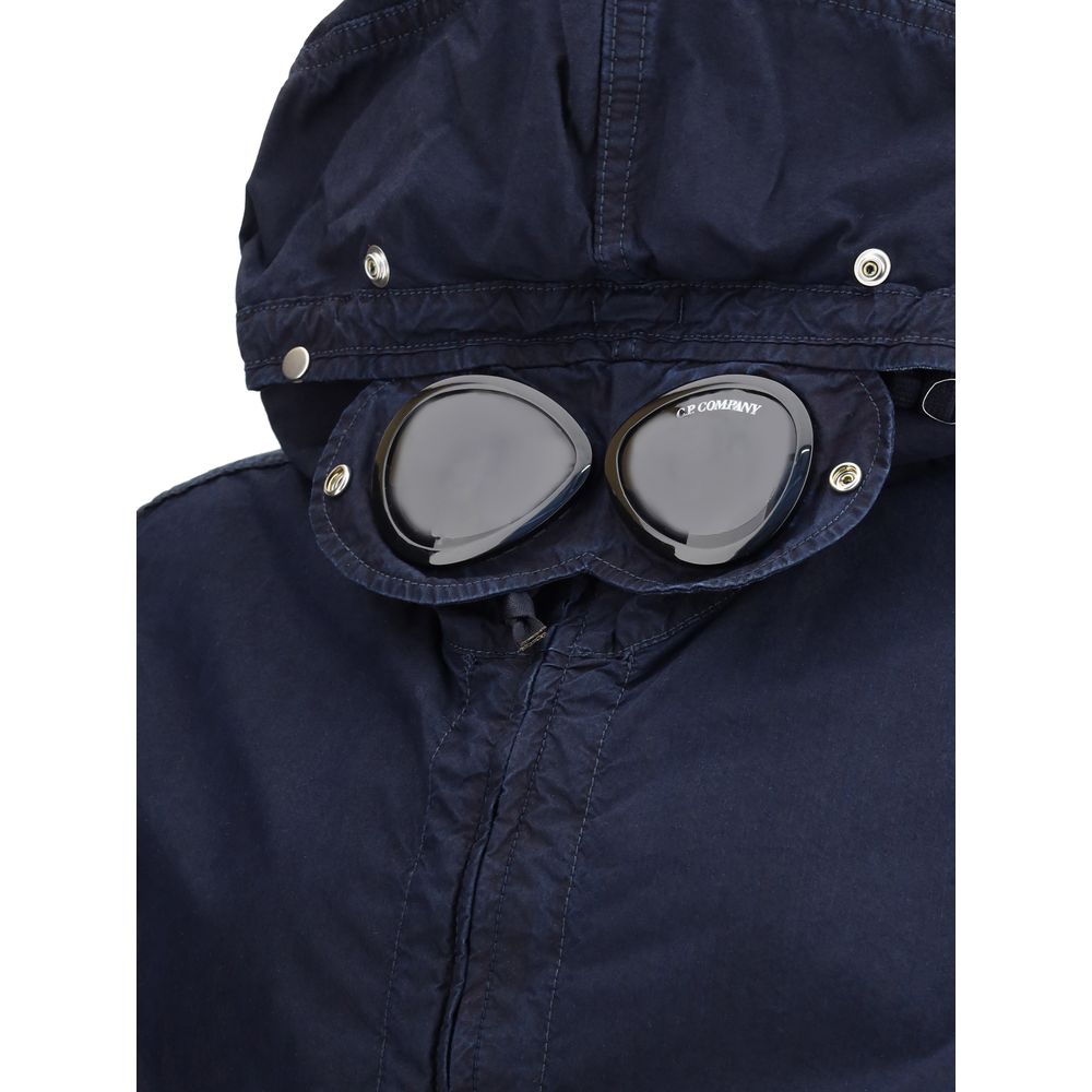C.P. Company Black Cotton Hooded Jacket for Elevated Urban Style