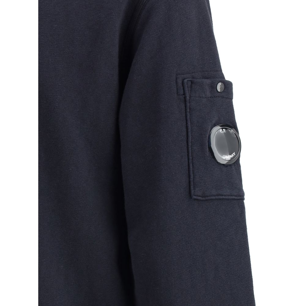 C.P. Company Grey Premium Cotton Logoed Sweatshirt