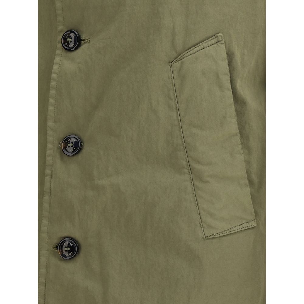 Valstar Black Cotton Ted Coach Jacket for Timeless Sophistication