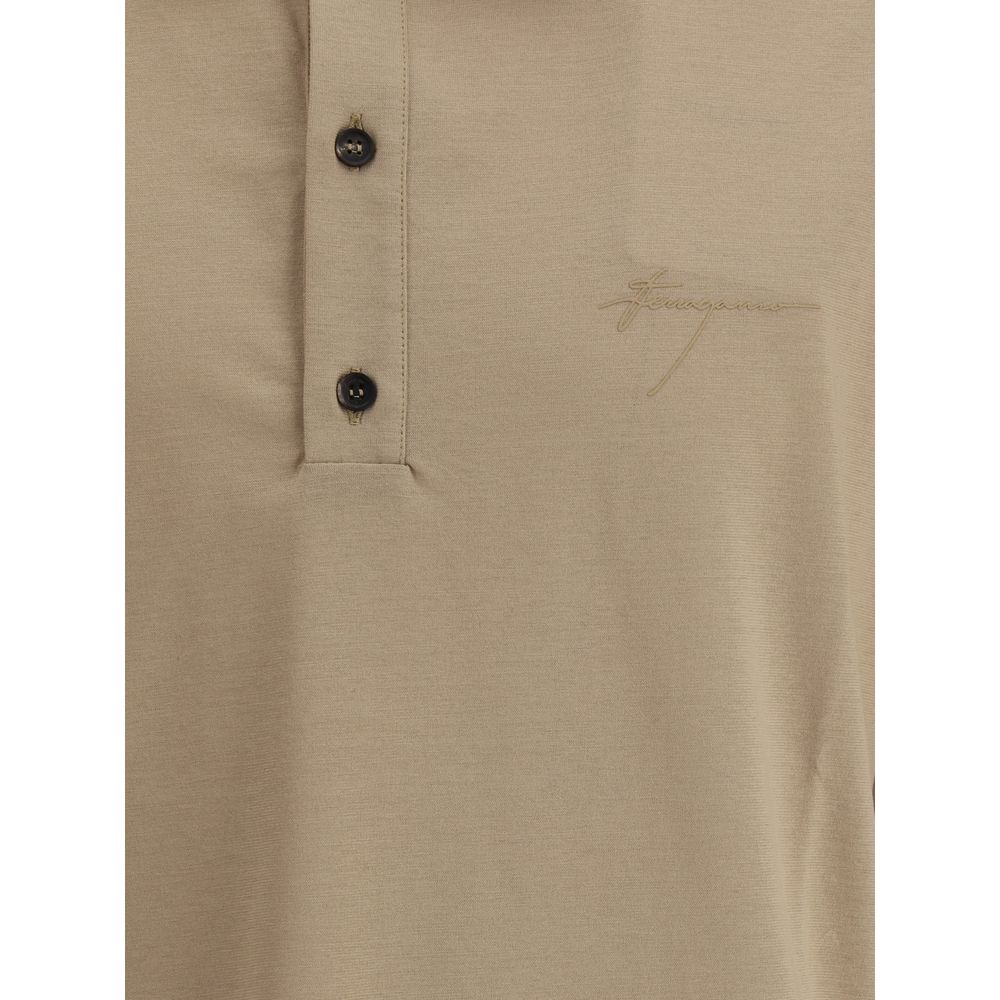 Ferragamo Navy Premium Cotton Polo Shirt