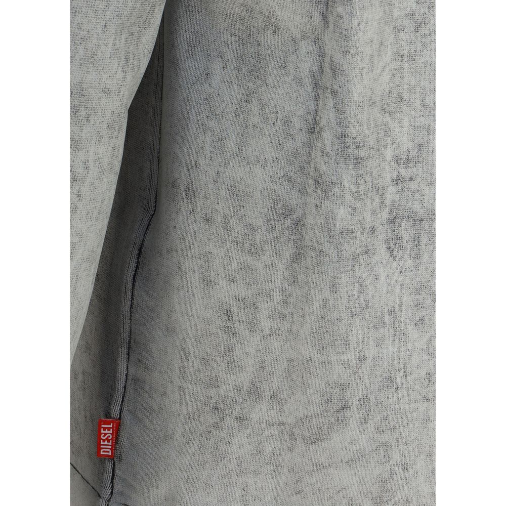Diesel Grey Cotton K-Brutus Sweater: Timeless Elegance Redefined