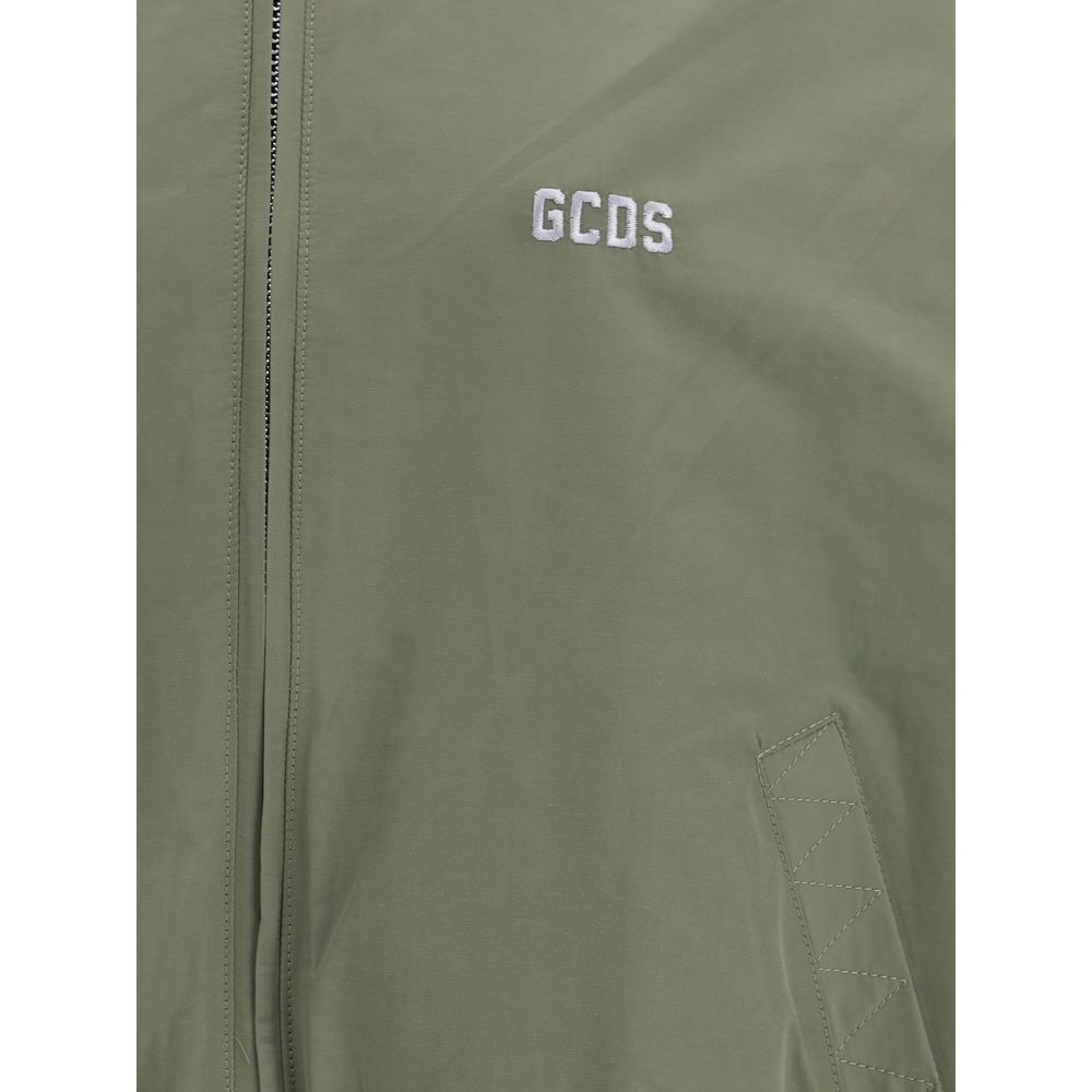 GCDS Black Cotton Varsity Bomber Jacket - Luxe Streetwear Essential
