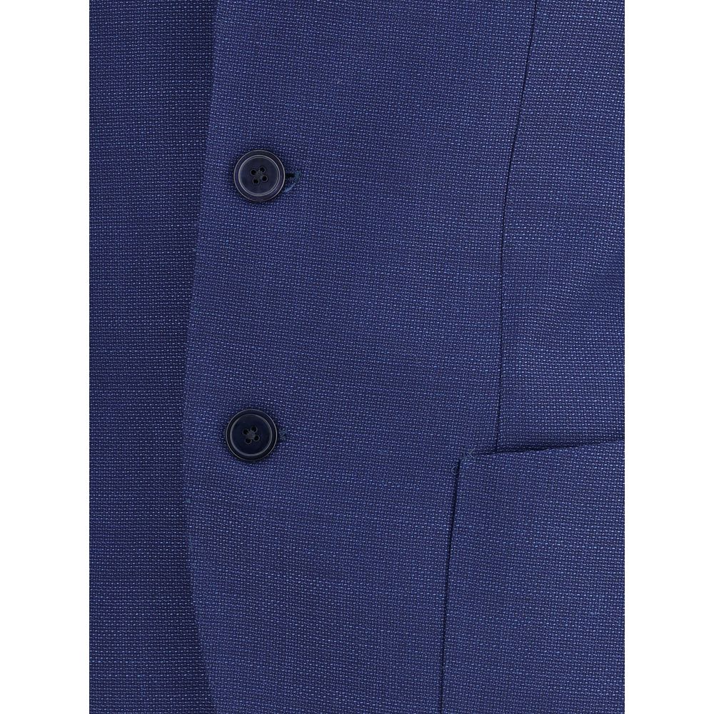 Gi Capri Navy Virgin Wool Blazer Jacket for Timeless Elegance