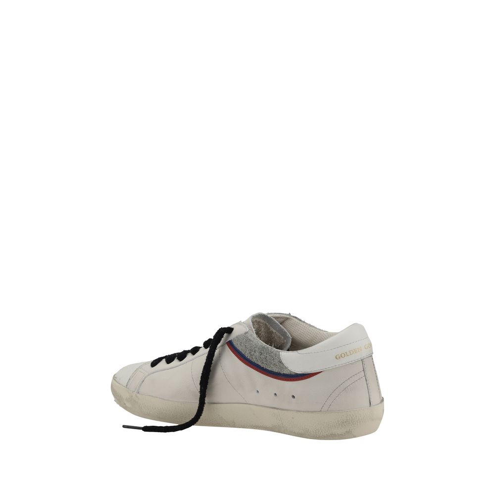 Golden Goose White Leather Super Star Sneakers