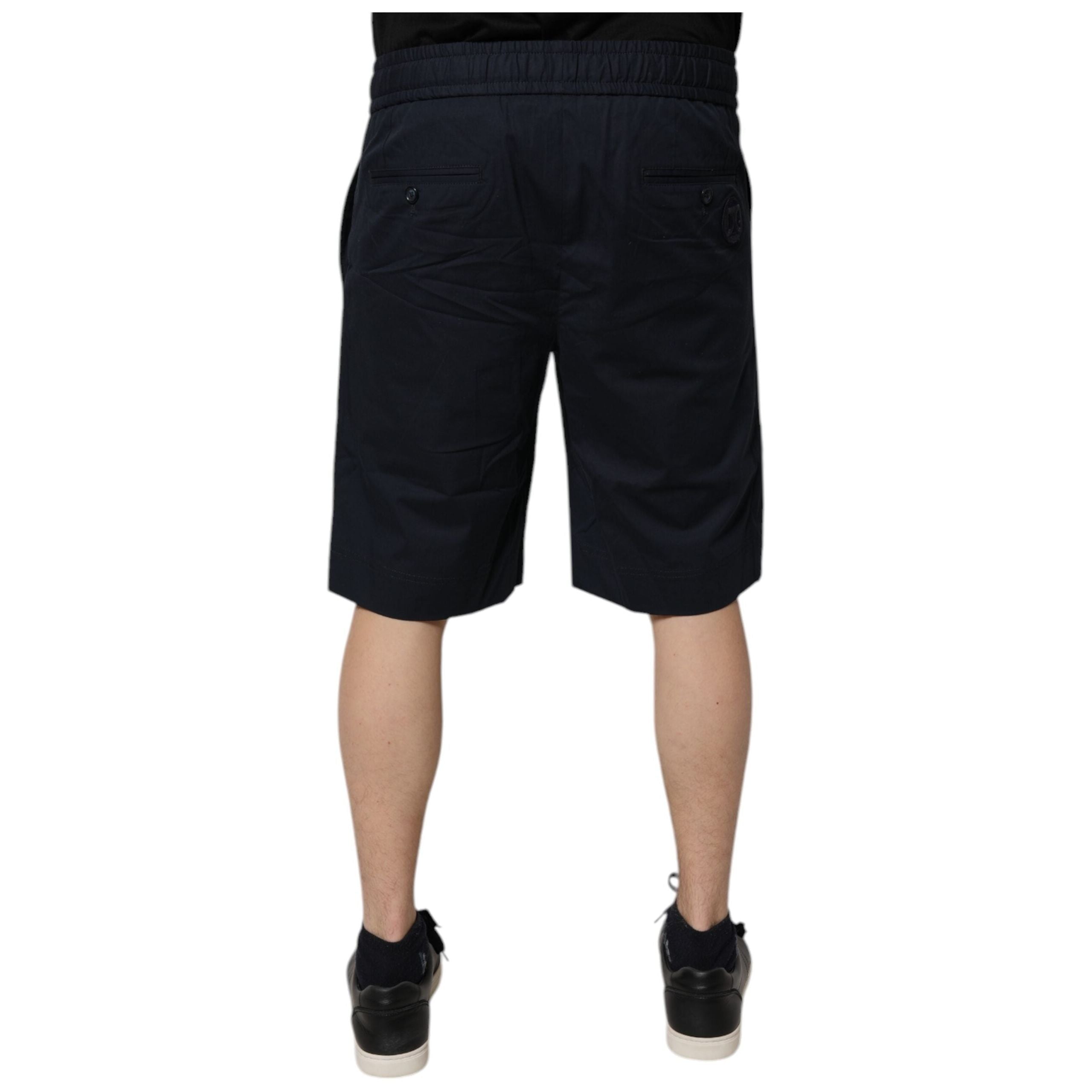 Dolce & Gabbana Dark Blue Cotton Bermuda Sweatshorts