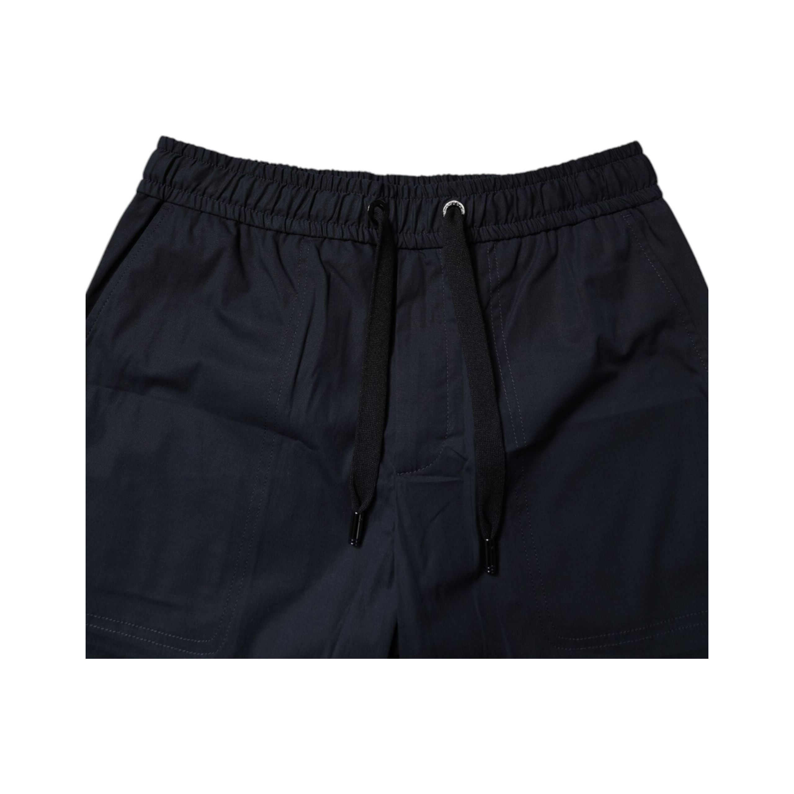 Dolce & Gabbana Dark Blue Cotton Bermuda Sweatshorts