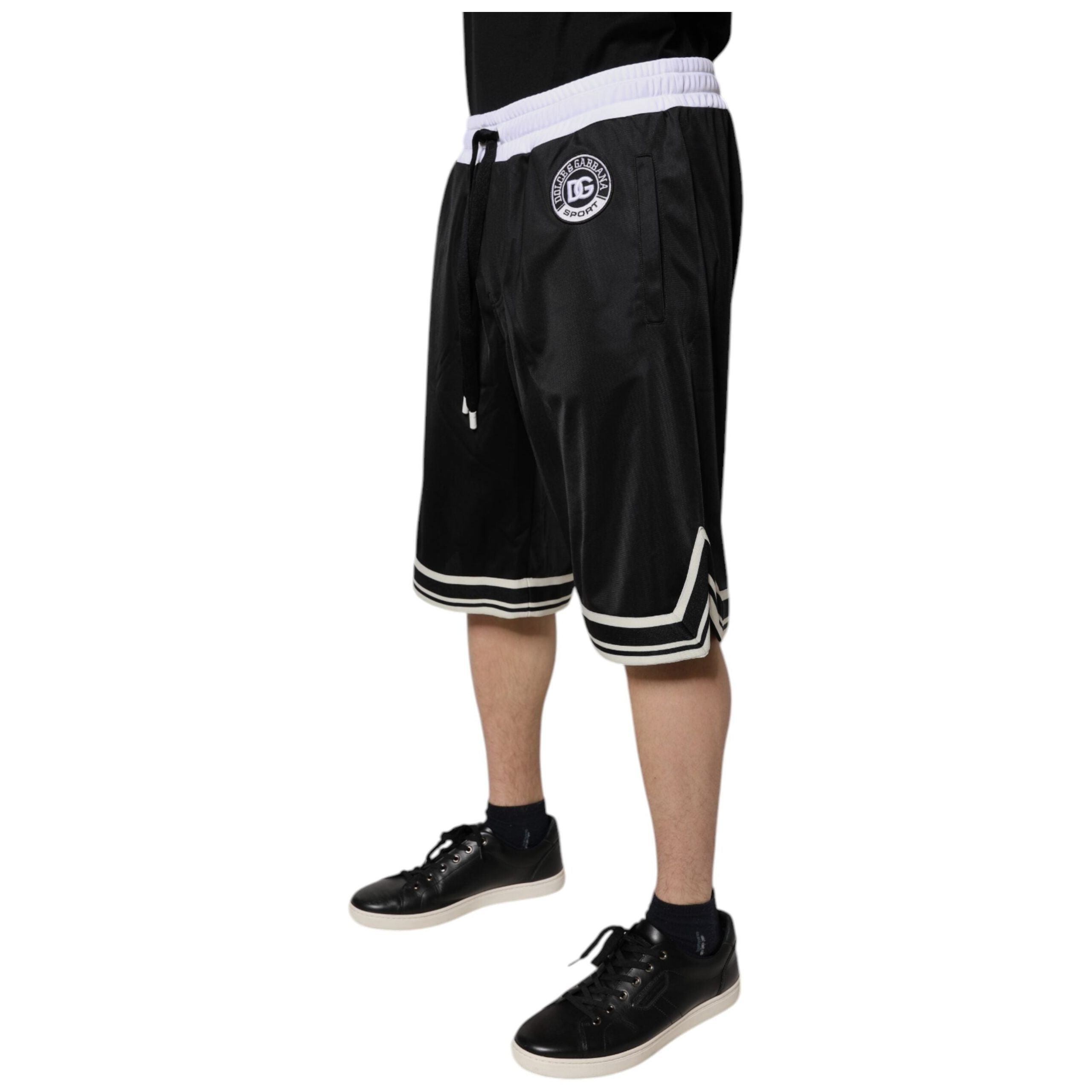Dolce & Gabbana Black Cotton Bermuda Sweatshorts Shorts