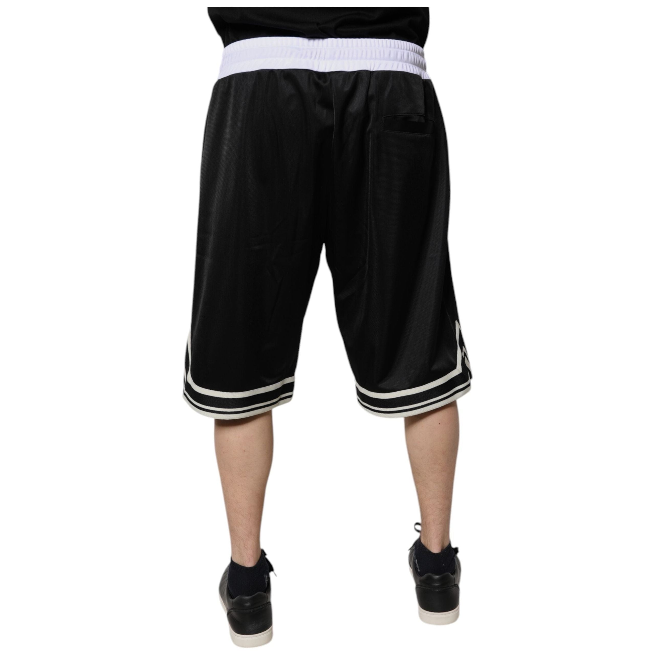 Dolce & Gabbana Black Cotton Bermuda Sweatshorts Shorts