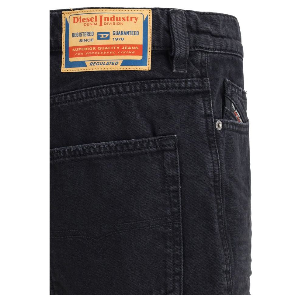 Diesel Black Denim Shorts for Effortless Sophistication