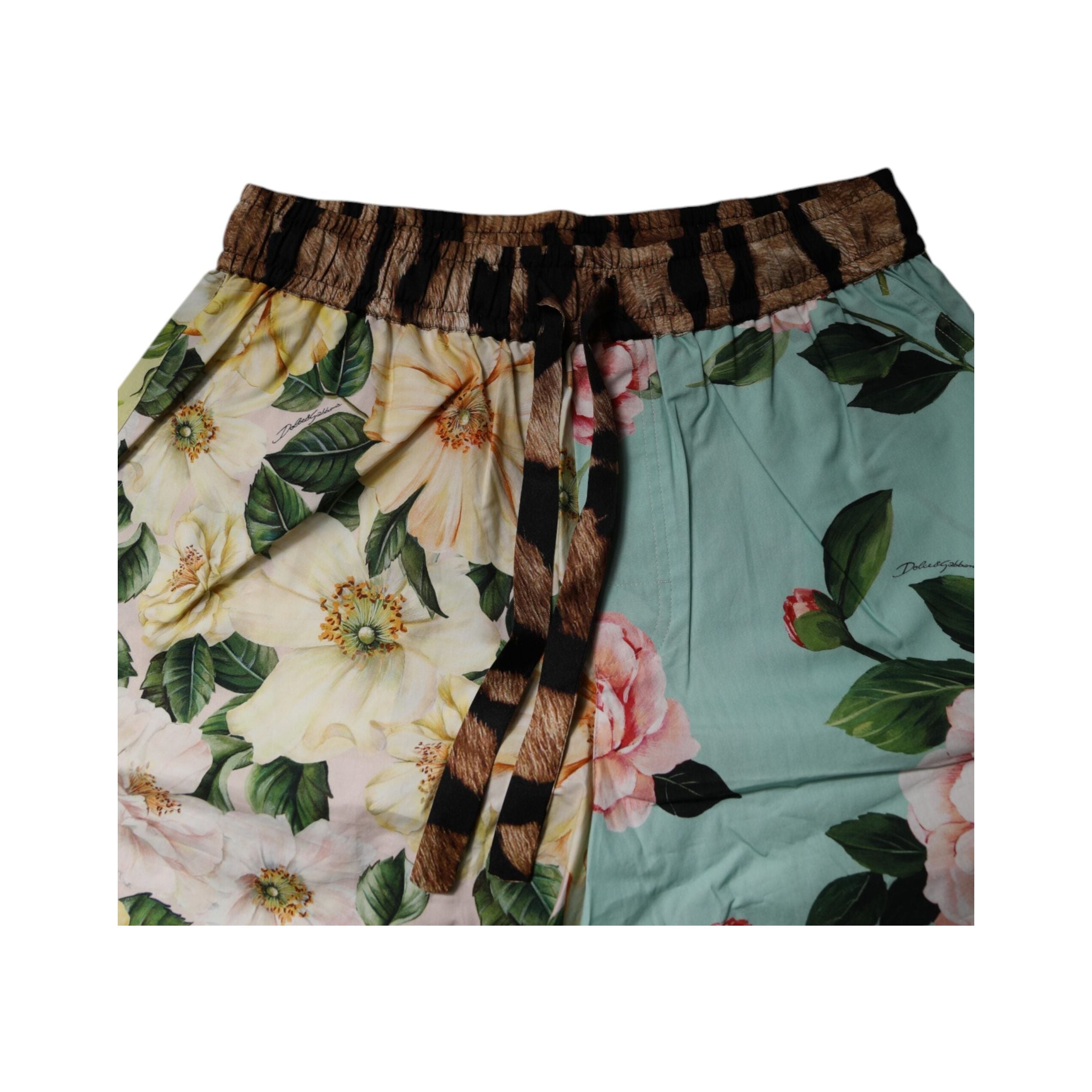 Dolce & Gabbana Multicolor Cotton Floral Bermuda Shorts