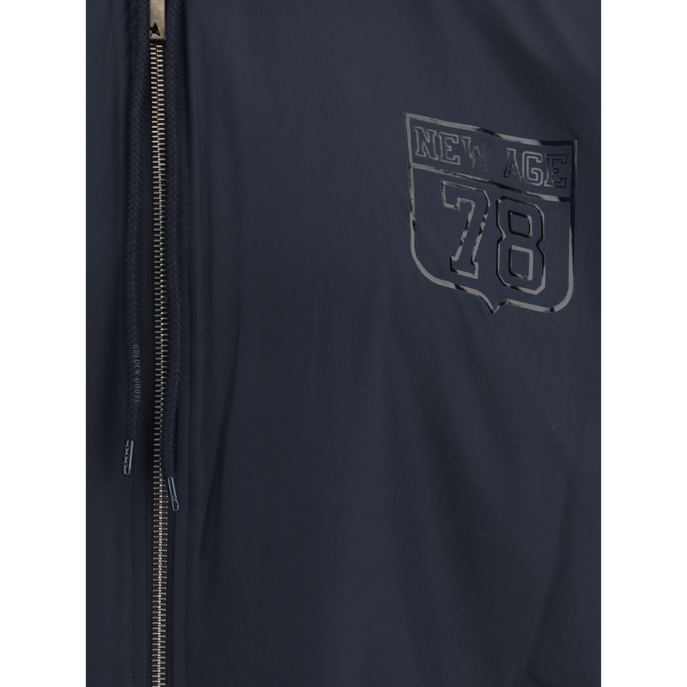 Golden Goose Grey Cotton Reversible Hoodie Jacket