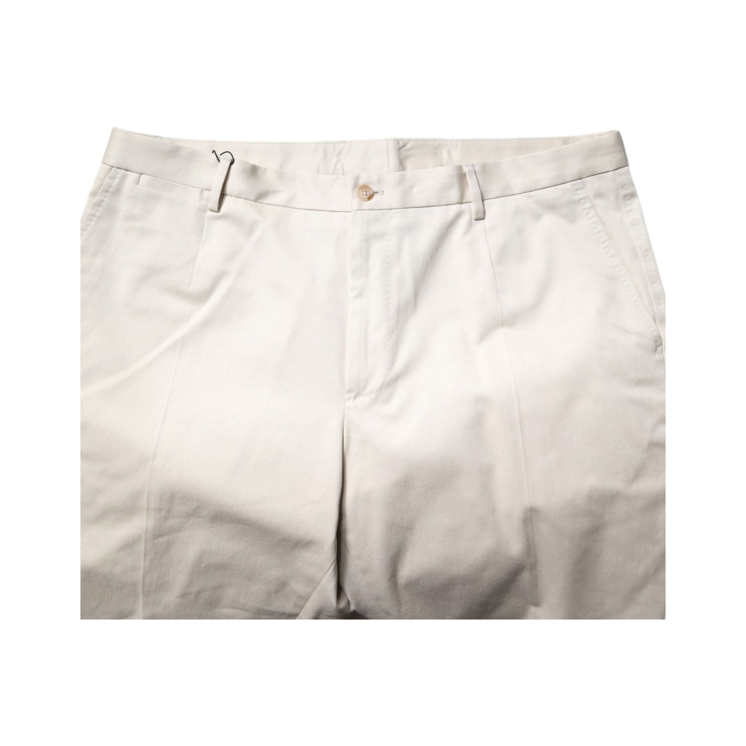 Dolce & Gabbana Beige Cotton Stretch Mid Waist Bermuda Shorts
