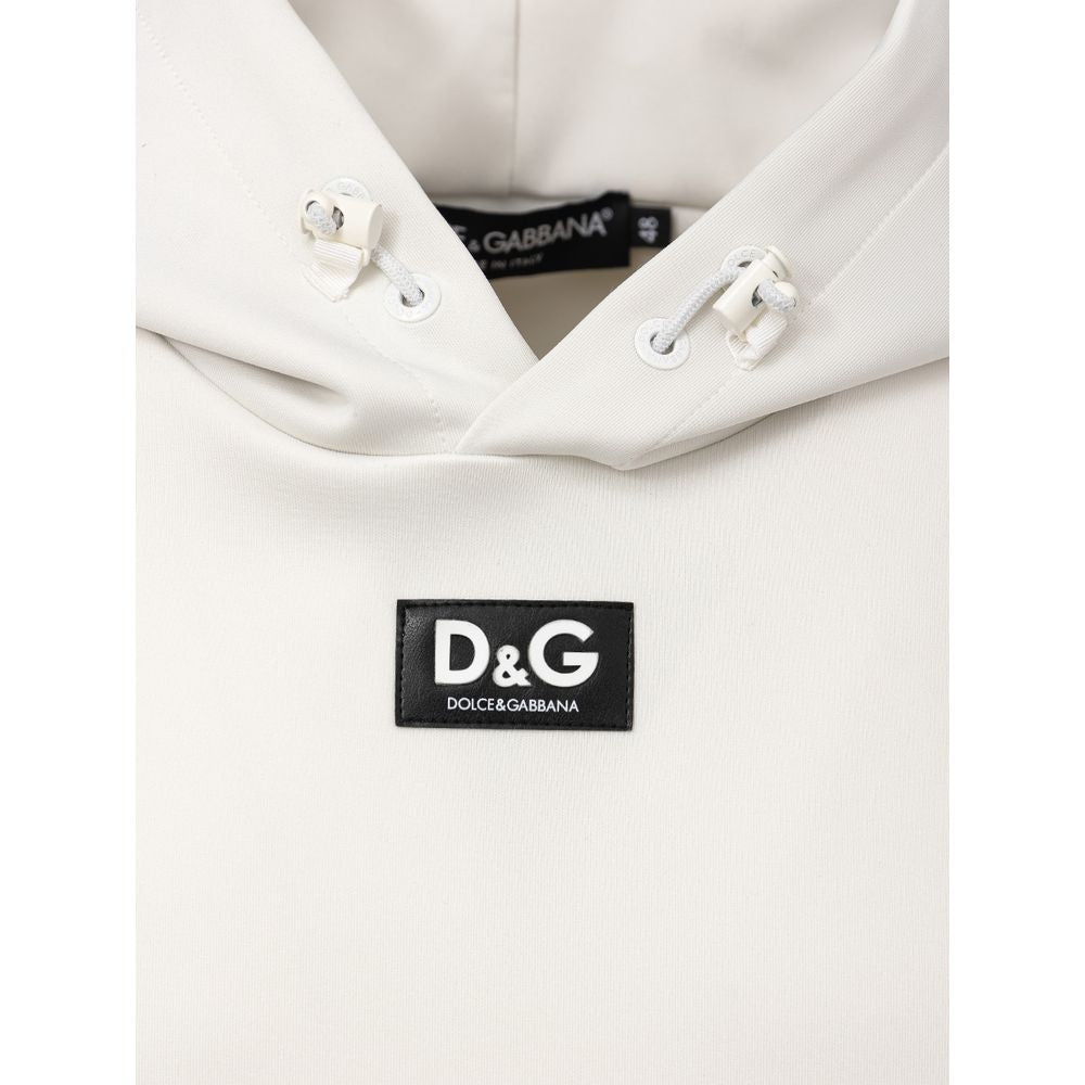 Dolce & Gabbana White Cashmere Sweater for Effortless Elegance